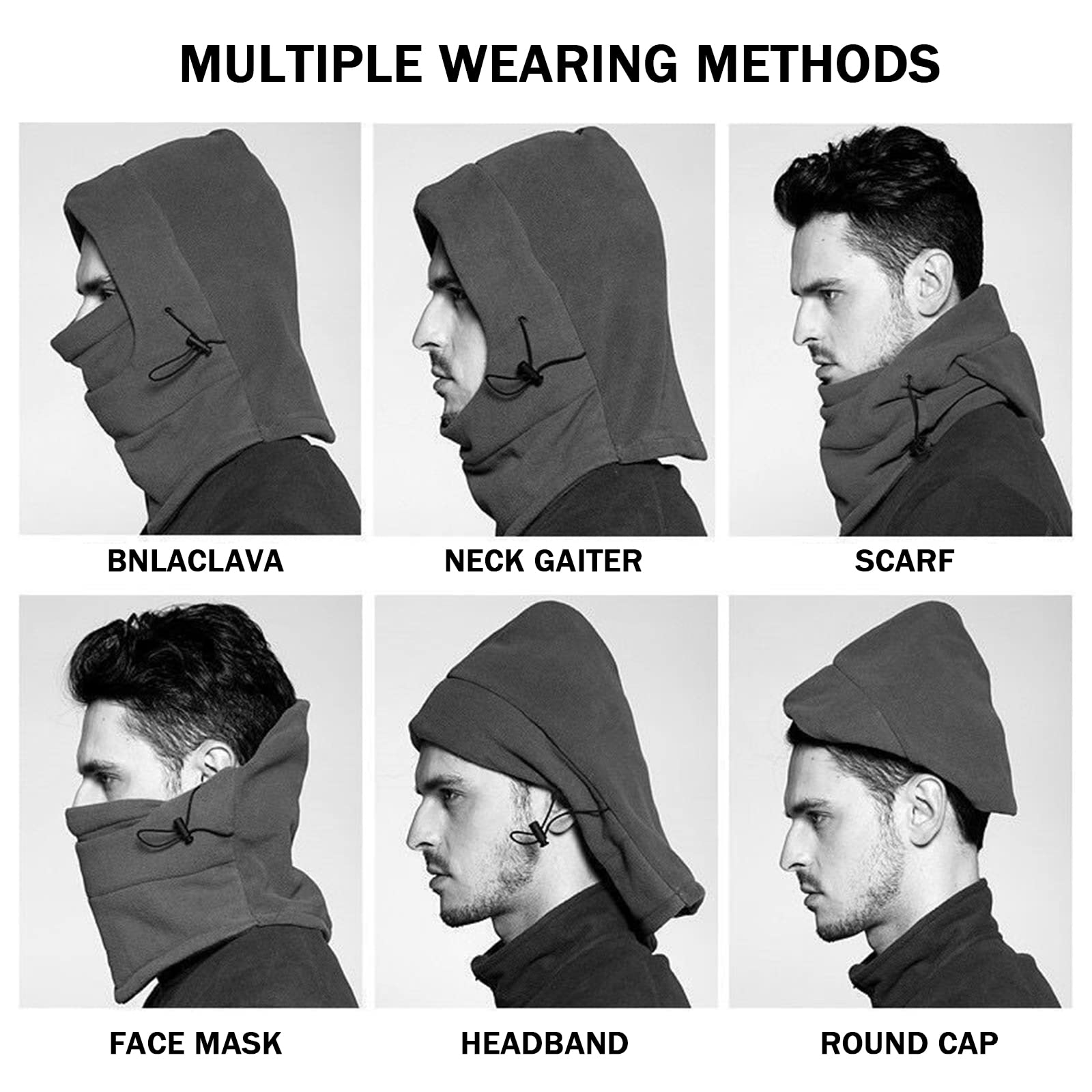 Balaclava Ski Mask for Men & Women - Fleece Winter Face Mask & Neck Warmer for Cold Weather - Perfect for Skiing, Snowboarding, Motorcycling & Outdoor Activities