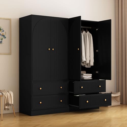 2pcs 2 Doors Black