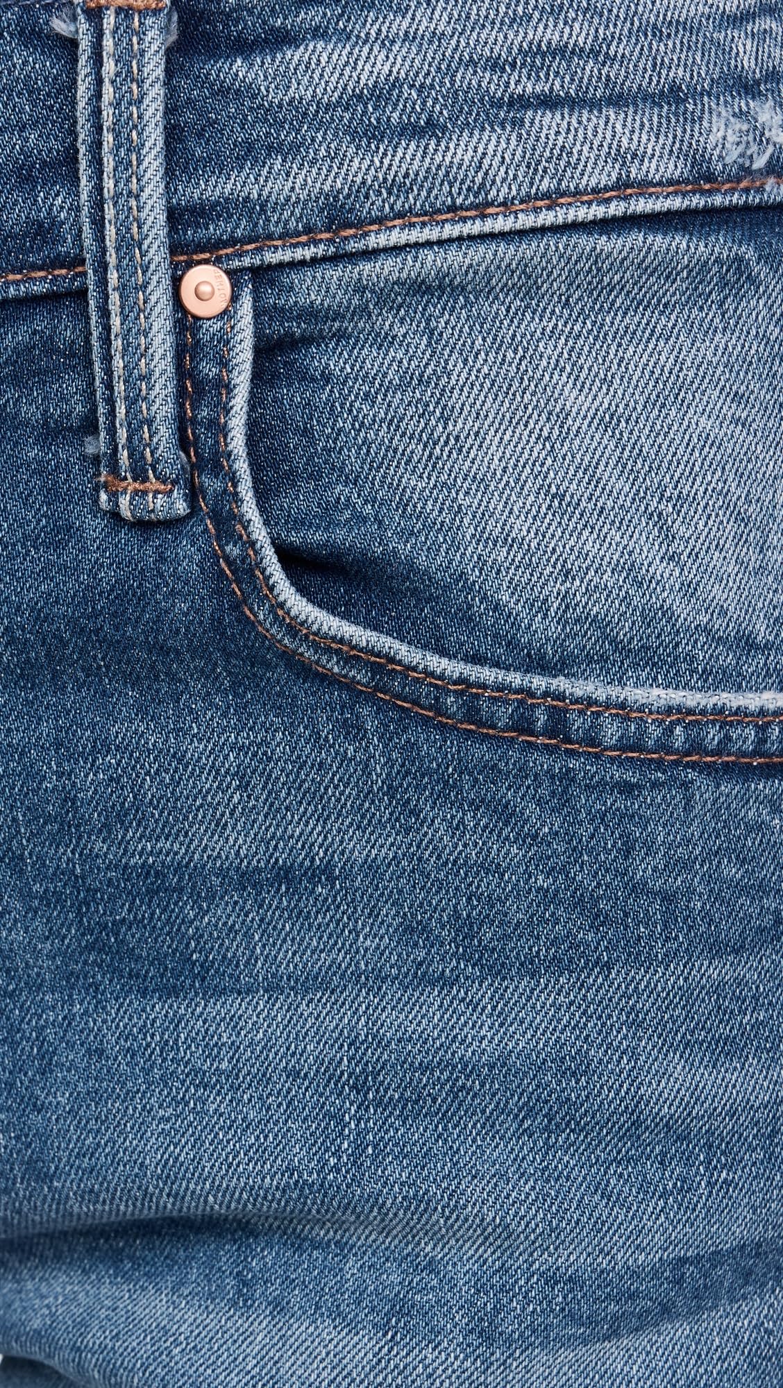 MOTHER Women's The Hiker Skimp Jeans - High Waist Stretch Denim Pants for Hiking & Outdoor Adventures | Comfortable Skinny Fit Jeans for Casual Wear & Travel