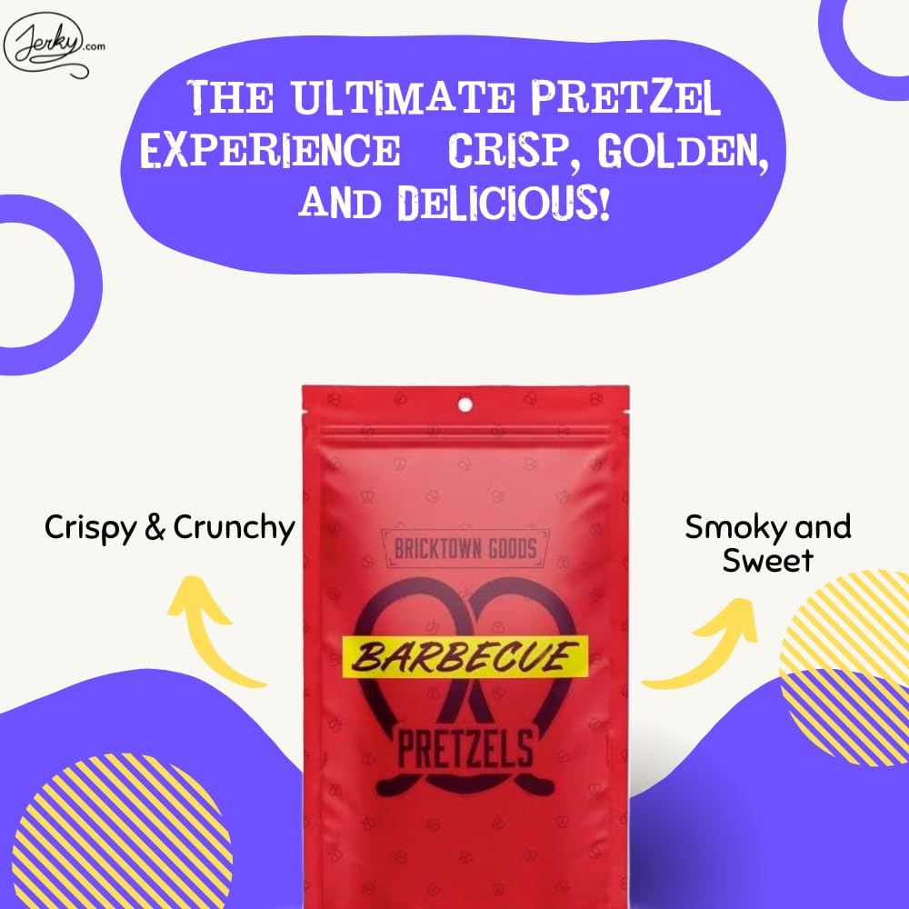 Artisan BBQ Pretzels - Small Batch, 5.5oz - Crispy Savory Snack for Kids & Parties