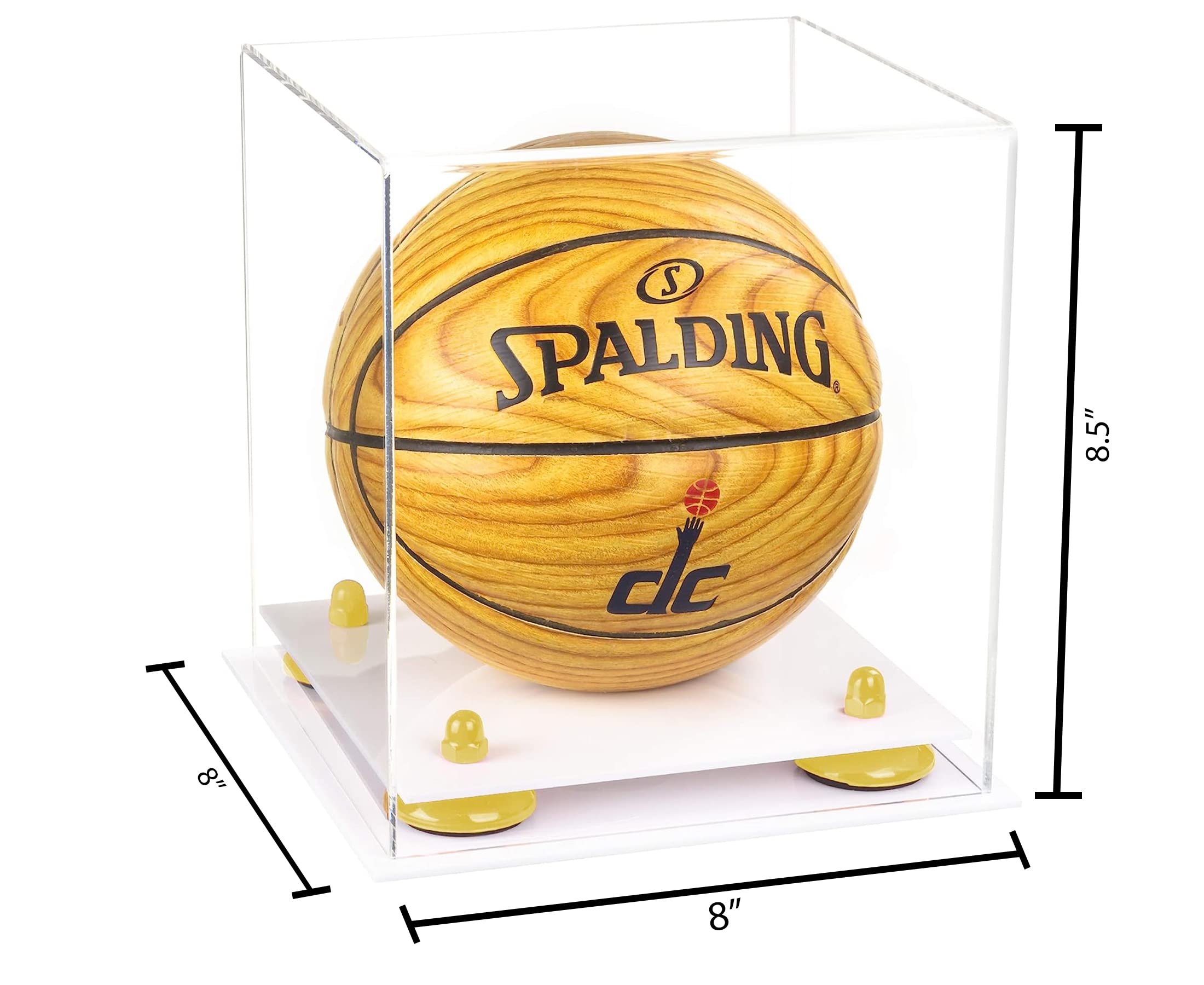 Acrylic Mini Basketball Display Case - Perfect for Collectibles, Miniature Sports Memorabilia & Home Office Decor