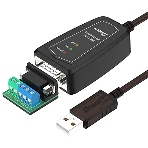 Balikha USB 2.0 to RS485 RS422 Adapter Cable - 256 Nodes Support, Dual Chipset, 15Kv ESD Protection - Compatible with Windows 10/8/7/XP & Mac - 1.5m Length for Industrial Automation & PLC Control Systems