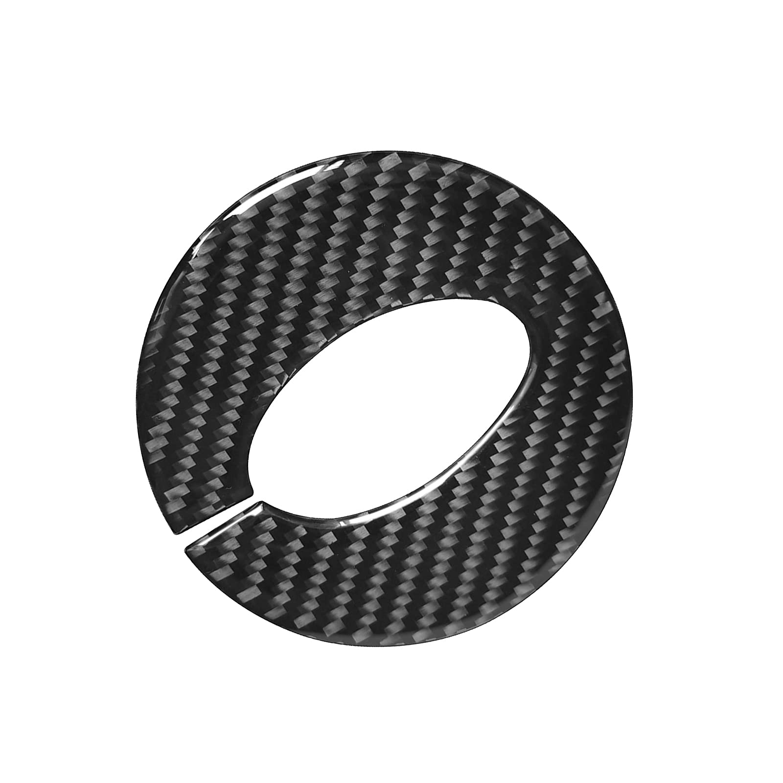 Premium Real Carbon Fiber Steering Wheel Emblem Sticker - Interior Car Logo Accessories & Decoration for Subaru BRZ, Scion FR-S, Toyota GT86 (2016-2020 Models) - Black 1PC - Enhance Your Car Interior Style for Racing & Daily Driving