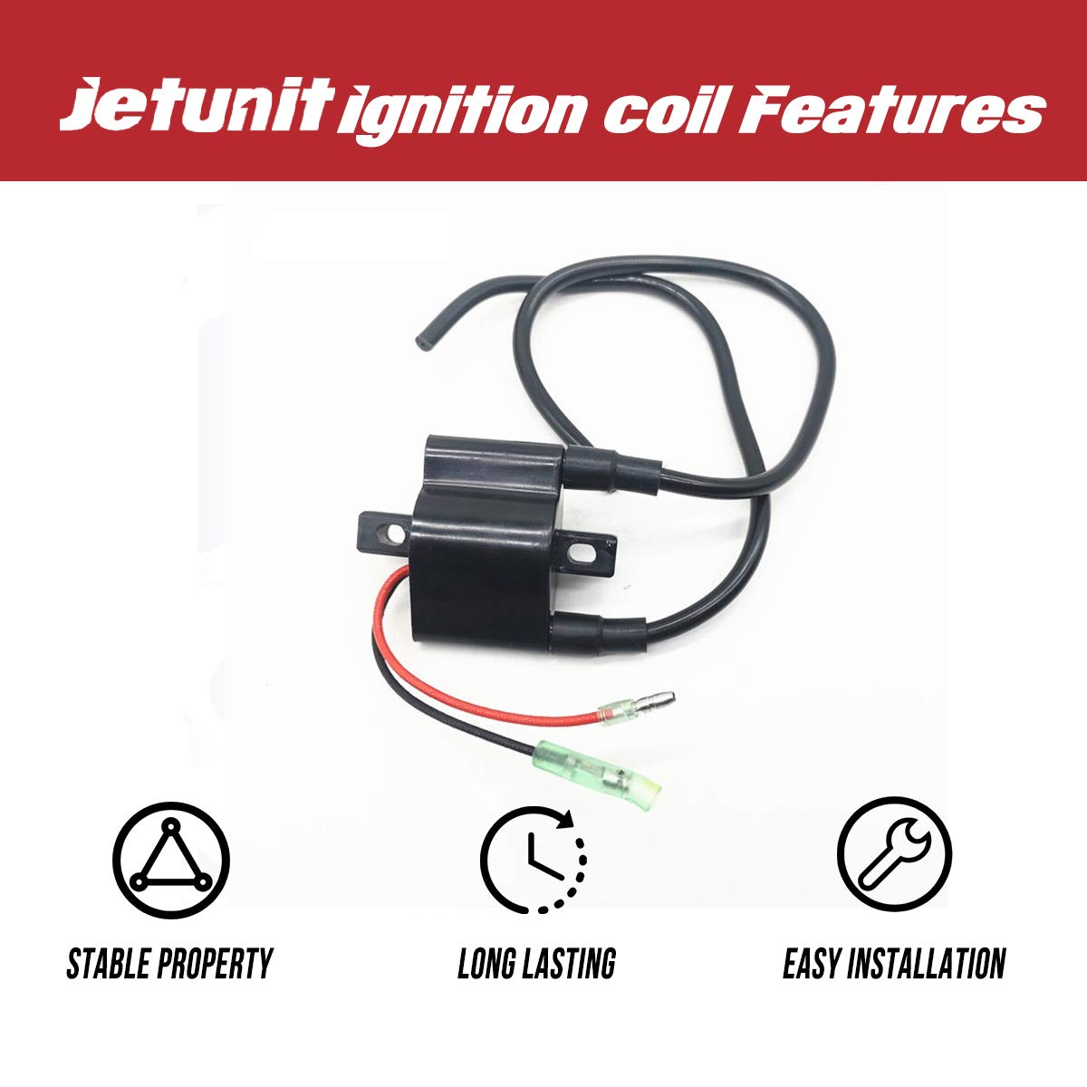 Yamaha 48HP Outboard Ignition Coil Replacement for 1997-2000 E48MLHV E48MLHW E48MLHX E48MLHY Models - Perfect for Marine Engine Repair & Boat Maintenance