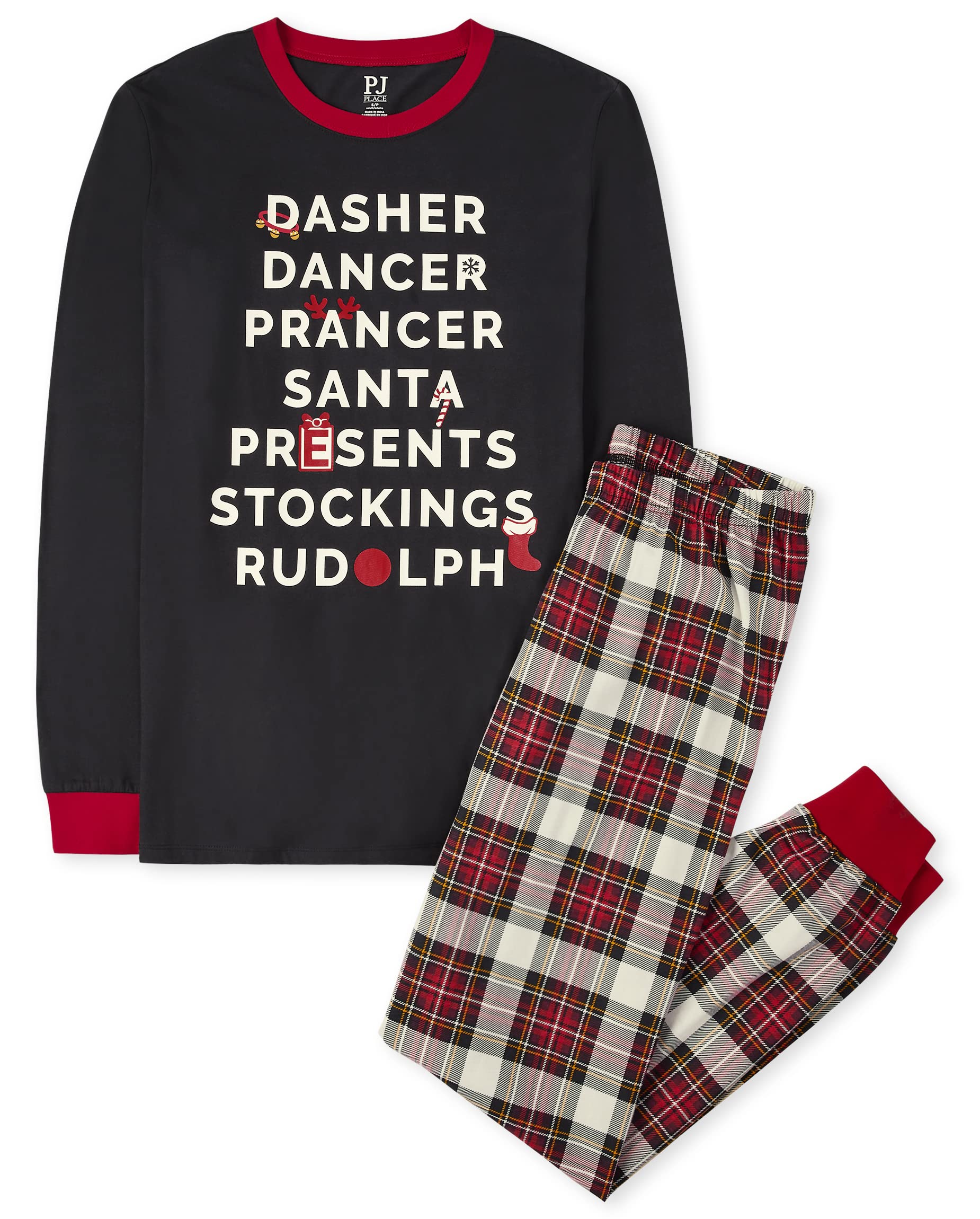 Cheerful Christmas Pajama Sets for Family Matching - The Children's Place Baby Cotton Pajamas for Holiday Photos