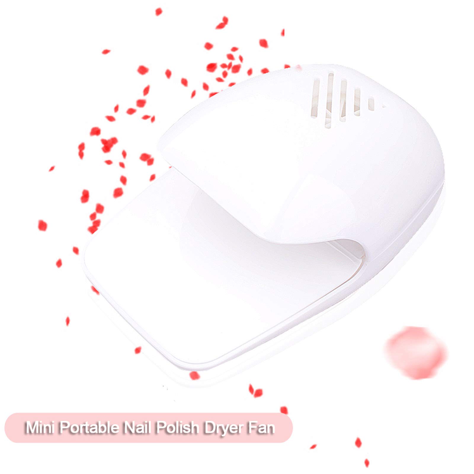 LAURAG Mini Portable Nail Polish Dryer Fan - Fast Drying Nail Art Blow Dryer & Cooler Tool for Home, Salon, Travel | Perfect for Gel, Acrylic, and Regular Polish