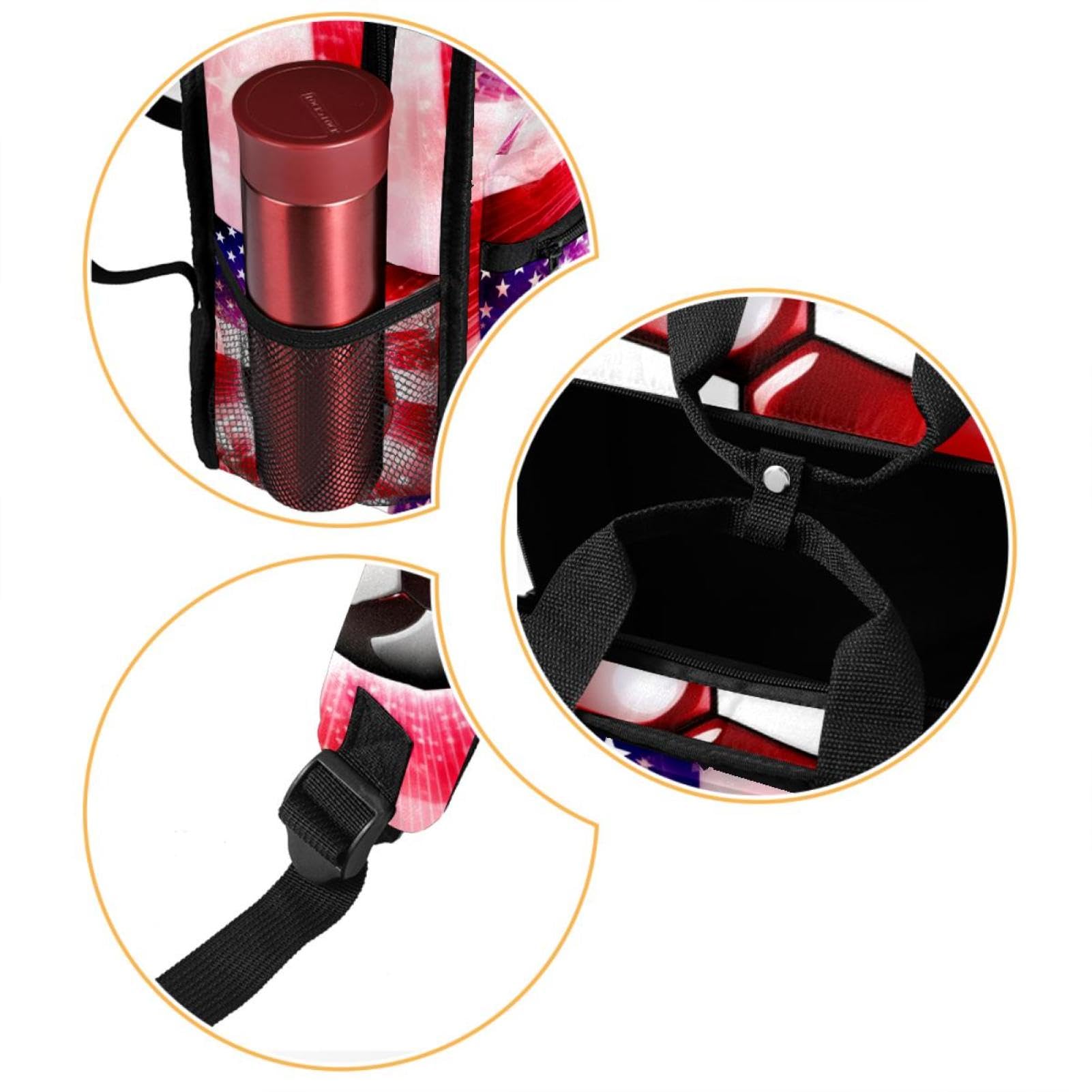 American Flag Football Travel Backpack - Durable Work & School Backpack for Men & Women - Perfect for Commuting, Hiking & Outdoor Adventures