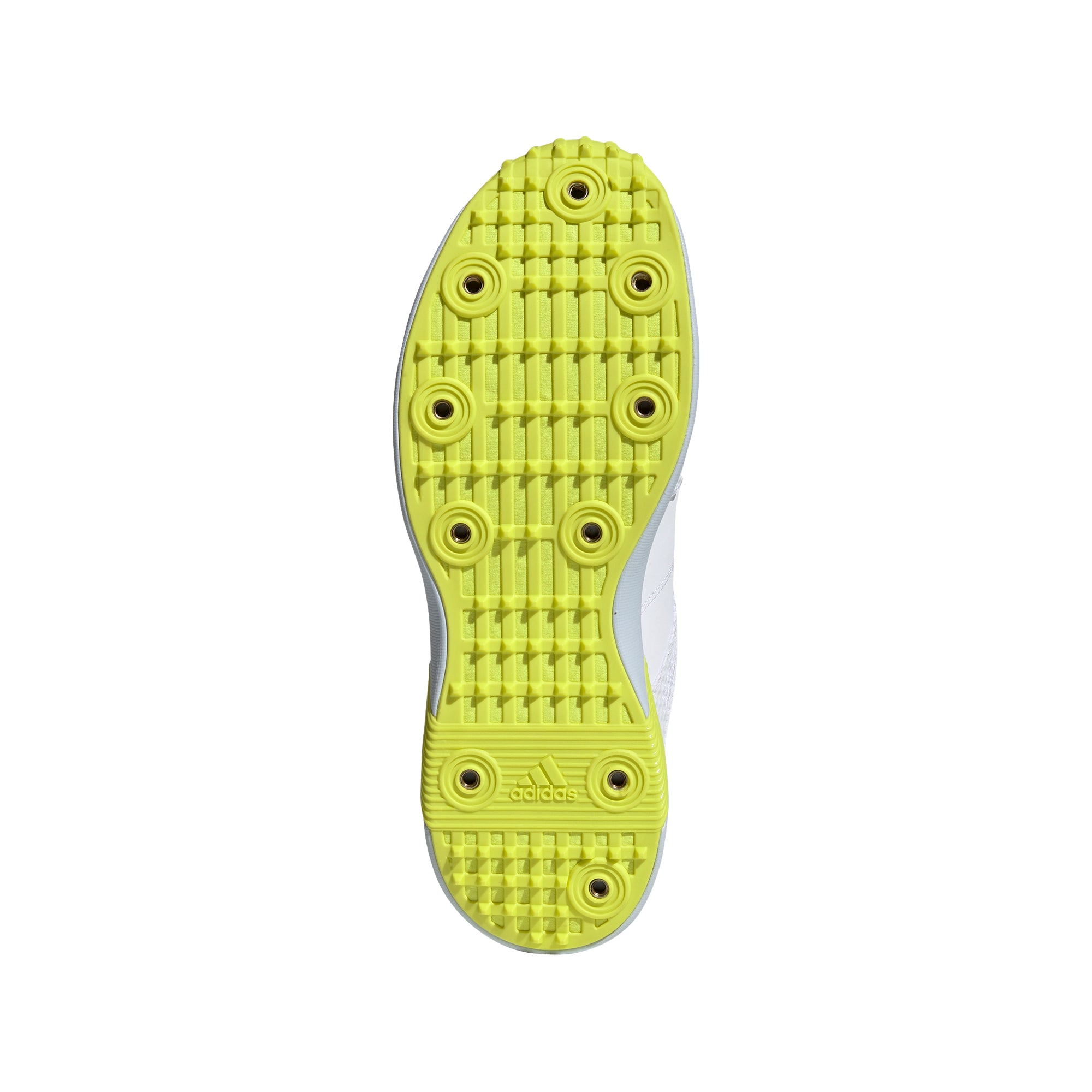 Adidas Adipower Vector MID Cricket Shoes - White & Yellow | High-Performance Cricket Footwear for Matches & Training