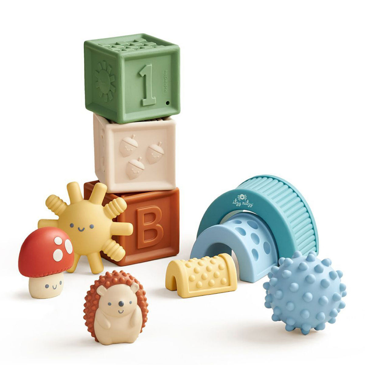 Itzy Ritzy Itzy Blocks - Stacking & Building Blocks for Toddlers - Educational STEM Toys for Kids - Perfect for Playtime, Learning & Development at Home or School