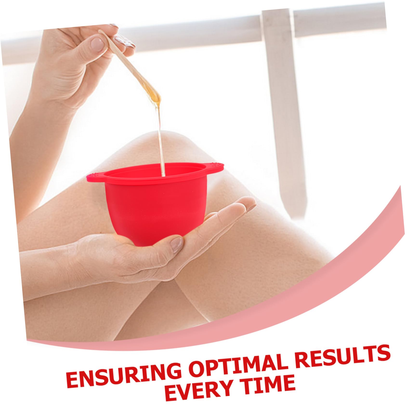 Professional Silicone Wax Warmer Pot for Hair Removal - Red Wax Melting Bowl with Inner Insert, Replacement Wax Heater for Salon & Home Use - Perfect for Eyebrows, Legs, Bikini Line & Facial Hair Removal