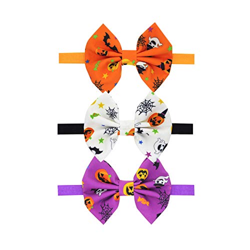 **Halloween Baby Girls Headband Set - 3 Pack Cute Kids Hair Bands for Costumes & Dress Up (AA Size) - Perfect for Halloween Parties, Trick or Treating & Photo Props**