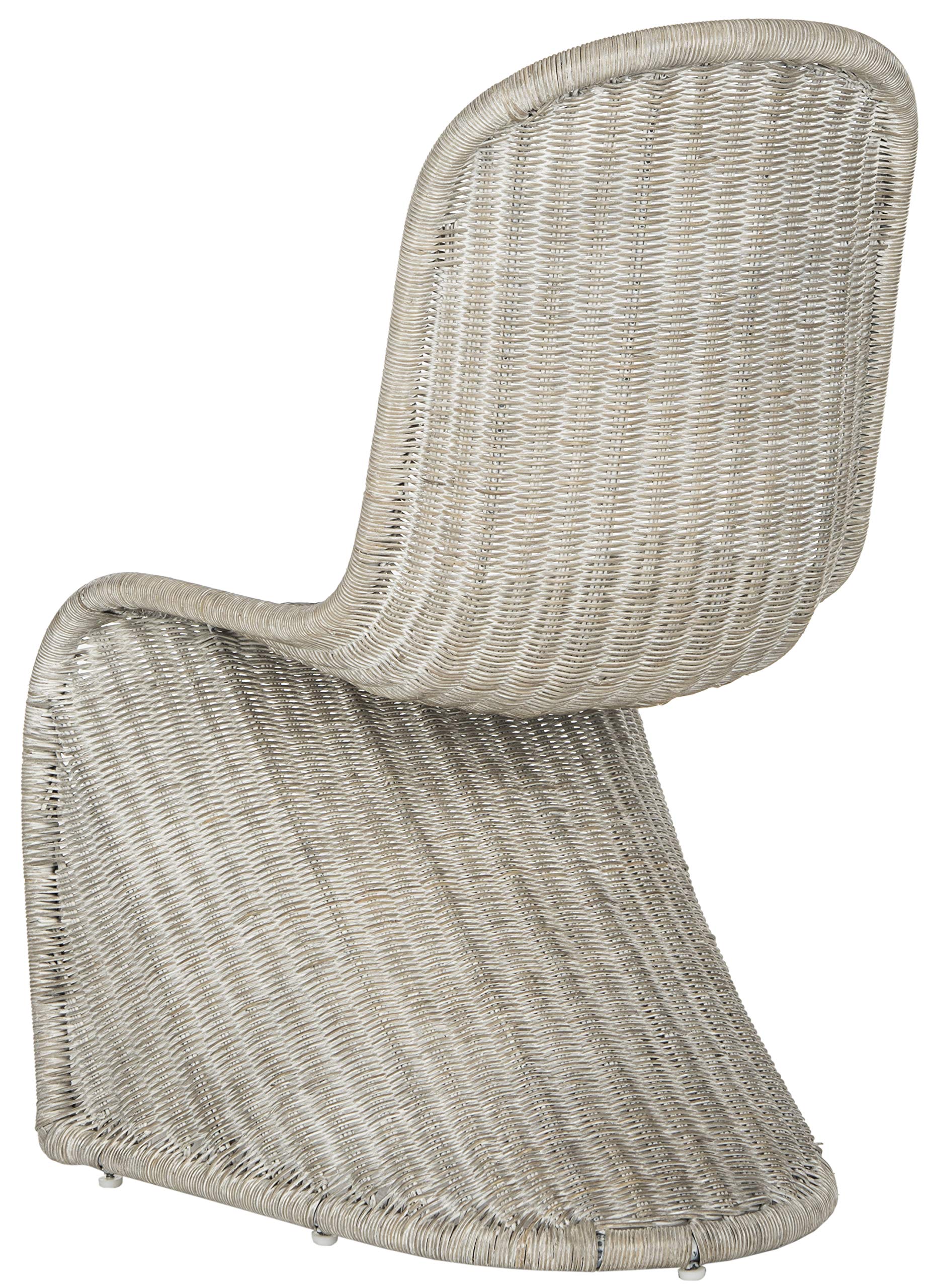 SAFAVIEH Tana Wicker Side Chair - Natural Rattan Accent Chair for Dining Room, Patio, or Bedroom - Boho Chic Home Decor with Cushion Included
