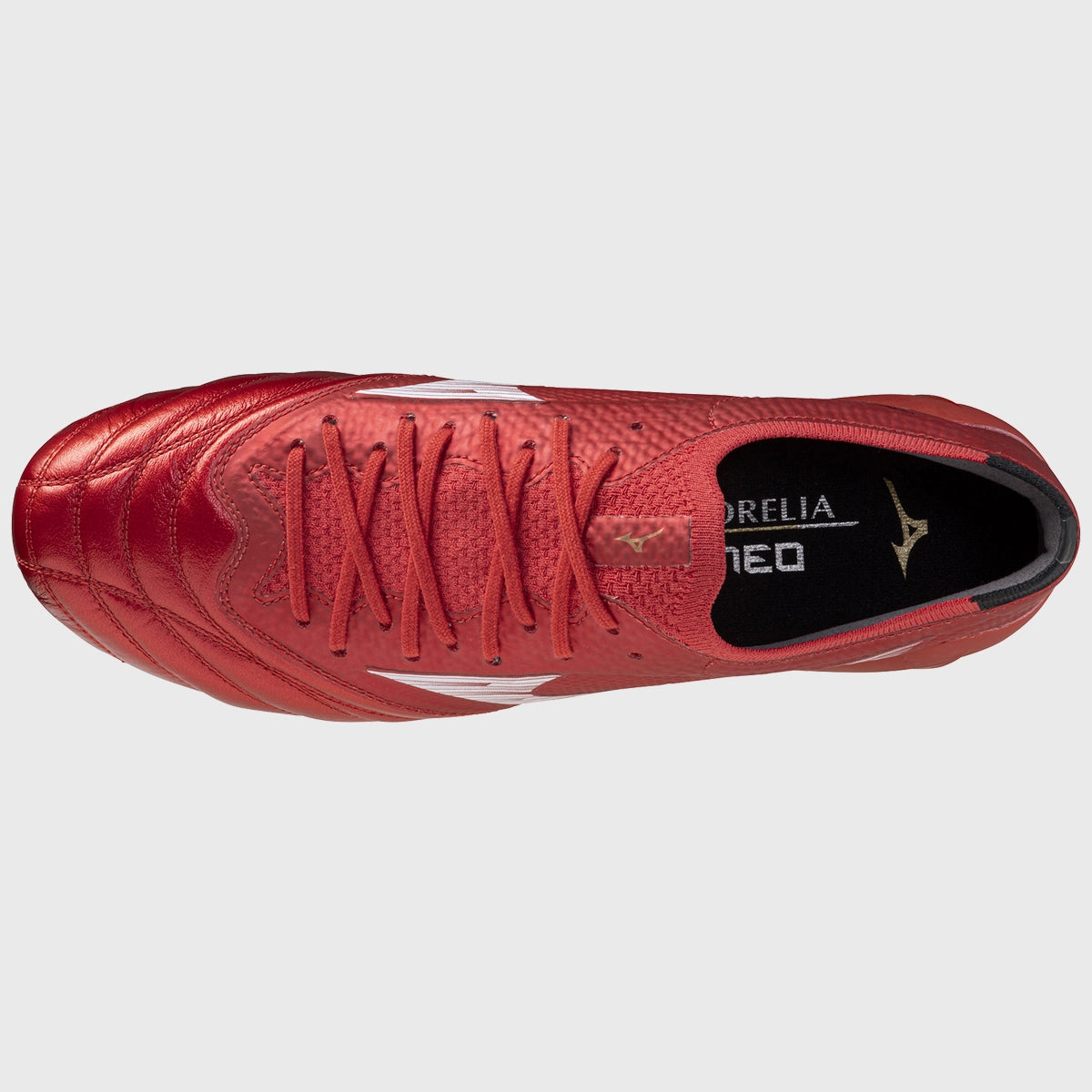 Mizuno Morelia Neo IV Beta Elite MD Rugby Boots - Lightweight Soccer Cleats for Men - Ruby Red - Perfect for Rugby, Soccer & Turf Sports