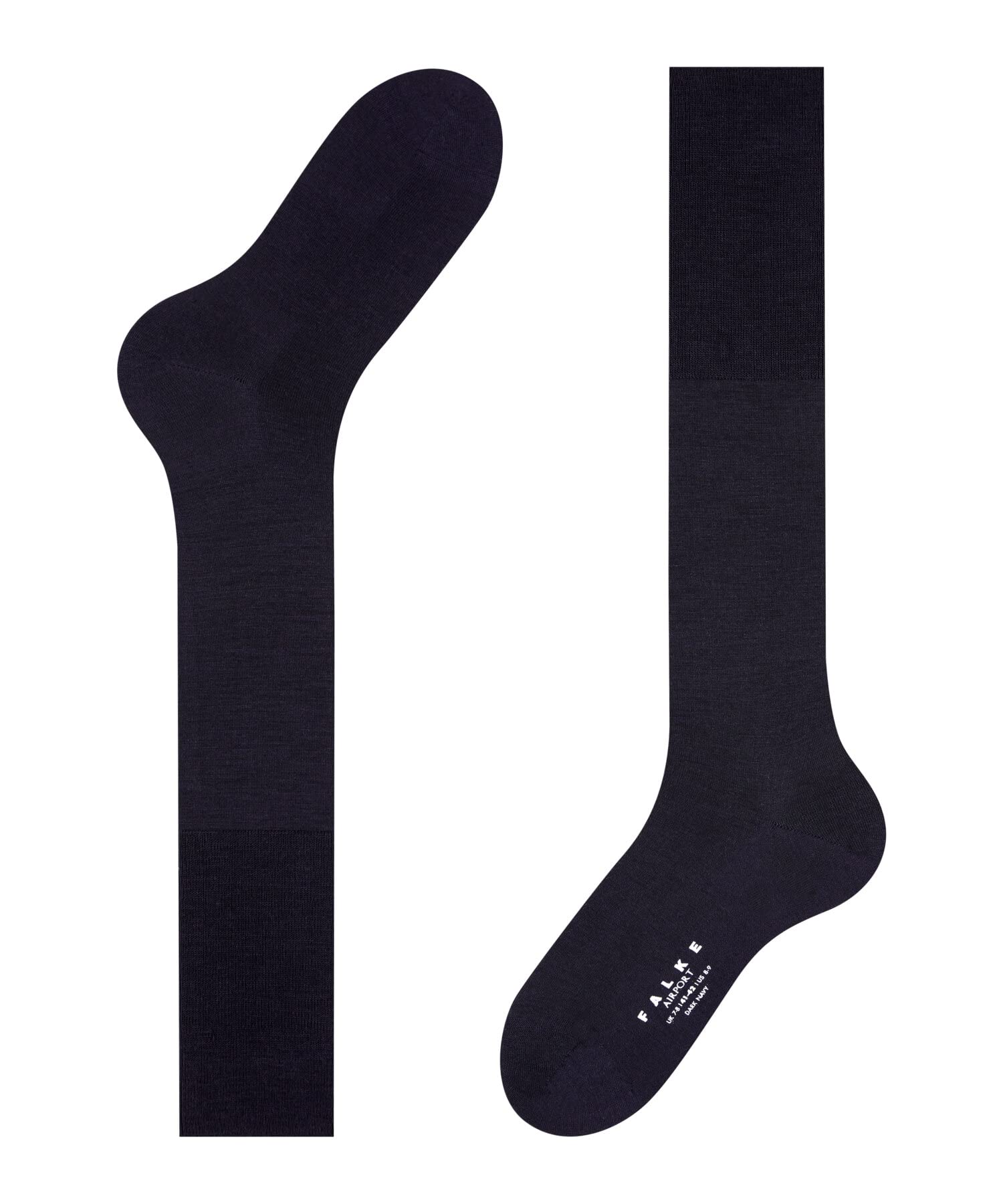 FALKE Men's Knee-High Dress Socks - Breathable Merino Wool & Cotton Blend for Business Travel & Airports - Lightweight Formal Socks for Work, Office & Leisure Wear - Perfect for Flights, Business Trips & Professional Occasions - 1 Pair