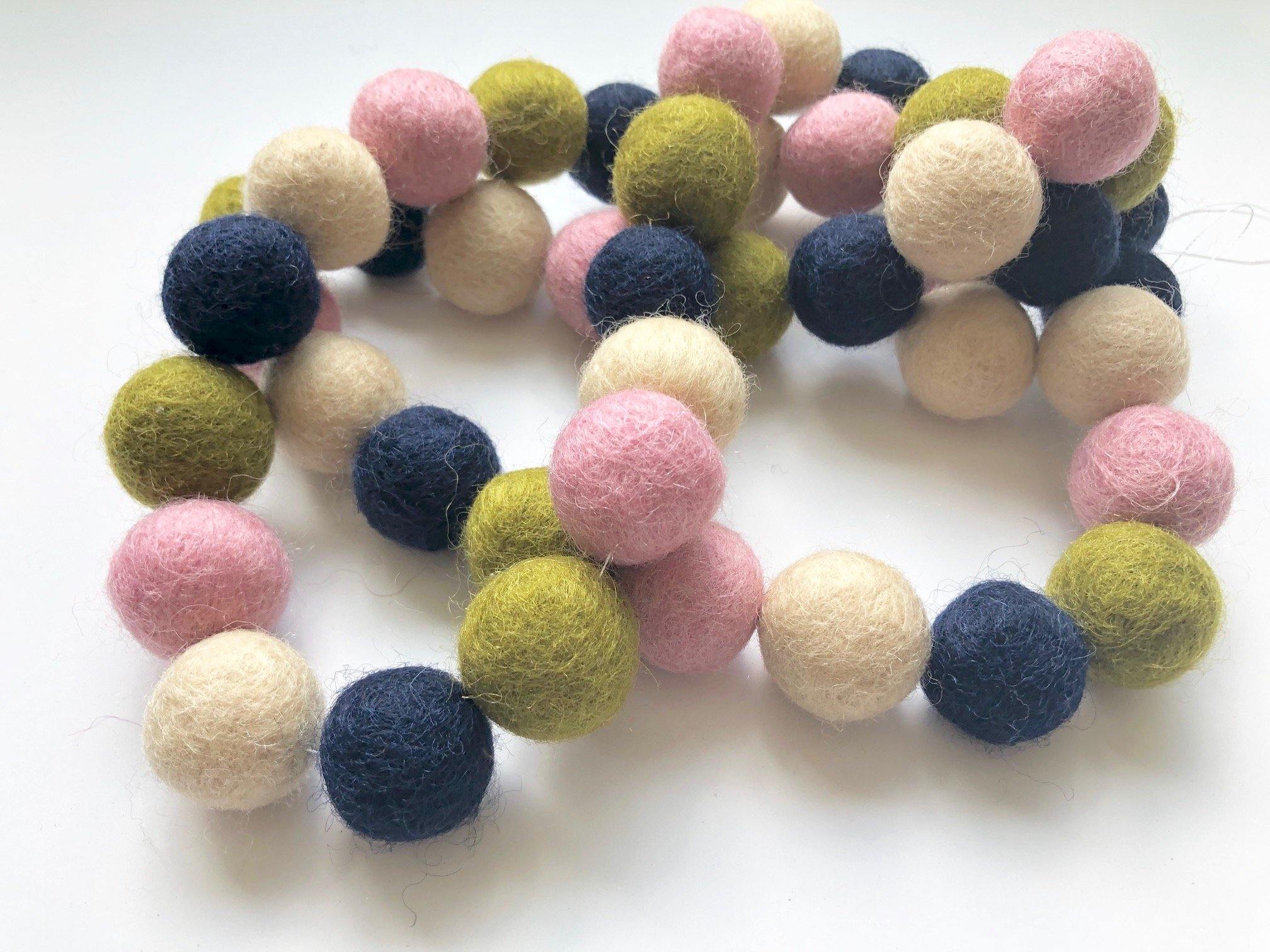 Pink and Olive Green Baby Garland - Floral Nursery Decor for Girls Room, Baby Shower, Birthday Party & Wedding Backdrop