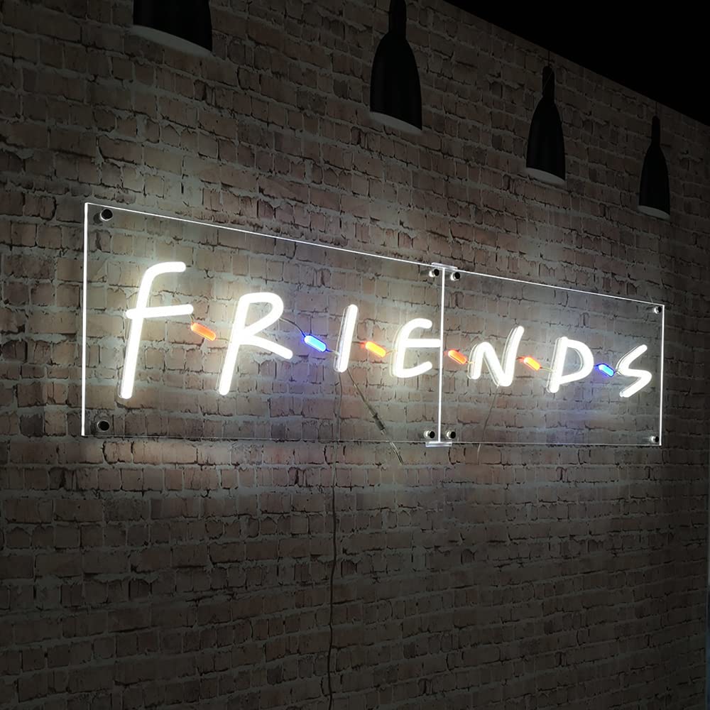 Friends TV Show Neon Light Sign - Large 43x10.24 Inch LED Wall Decor with 12V Plug - Perfect for Cafe, Bar, Club & Bachelorette Party - Great Gift for Friends Fans - Create Retro Vibes in Your Home or Business