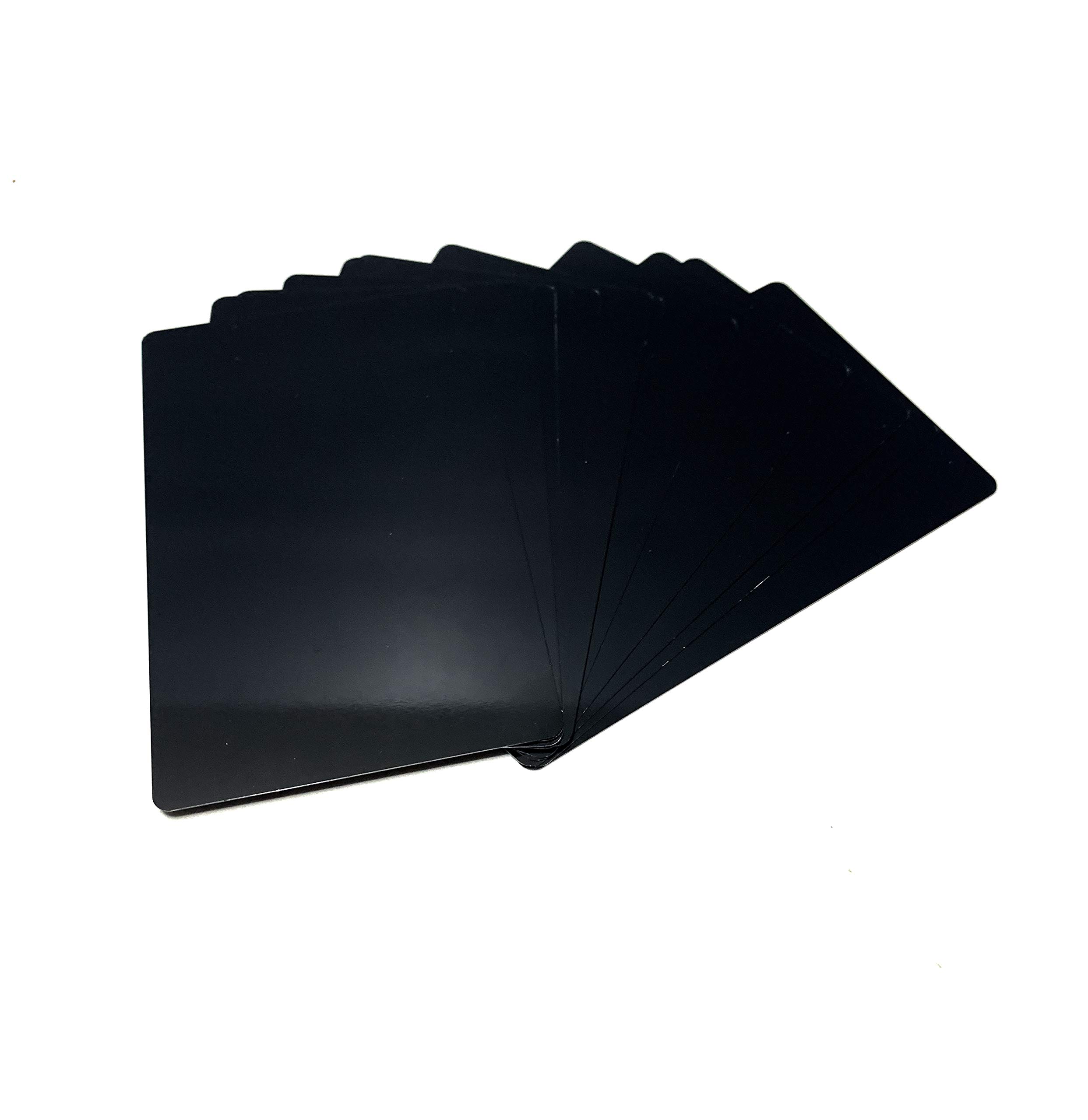 100 Premium Black Aluminum Business Card Blanks - Laser & CNC Engraving Compatible - Ideal for Professional Networking, Corporate Gifts, and Custom Branding