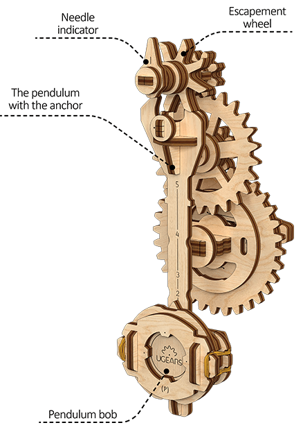UGears Pendulum STEM LAB Educational Model Kit - DIY Wooden Mechanical Toy for Kids & Adults - Learn Physics & Engineering - Perfect for Science Projects, Home Decor & Gifts