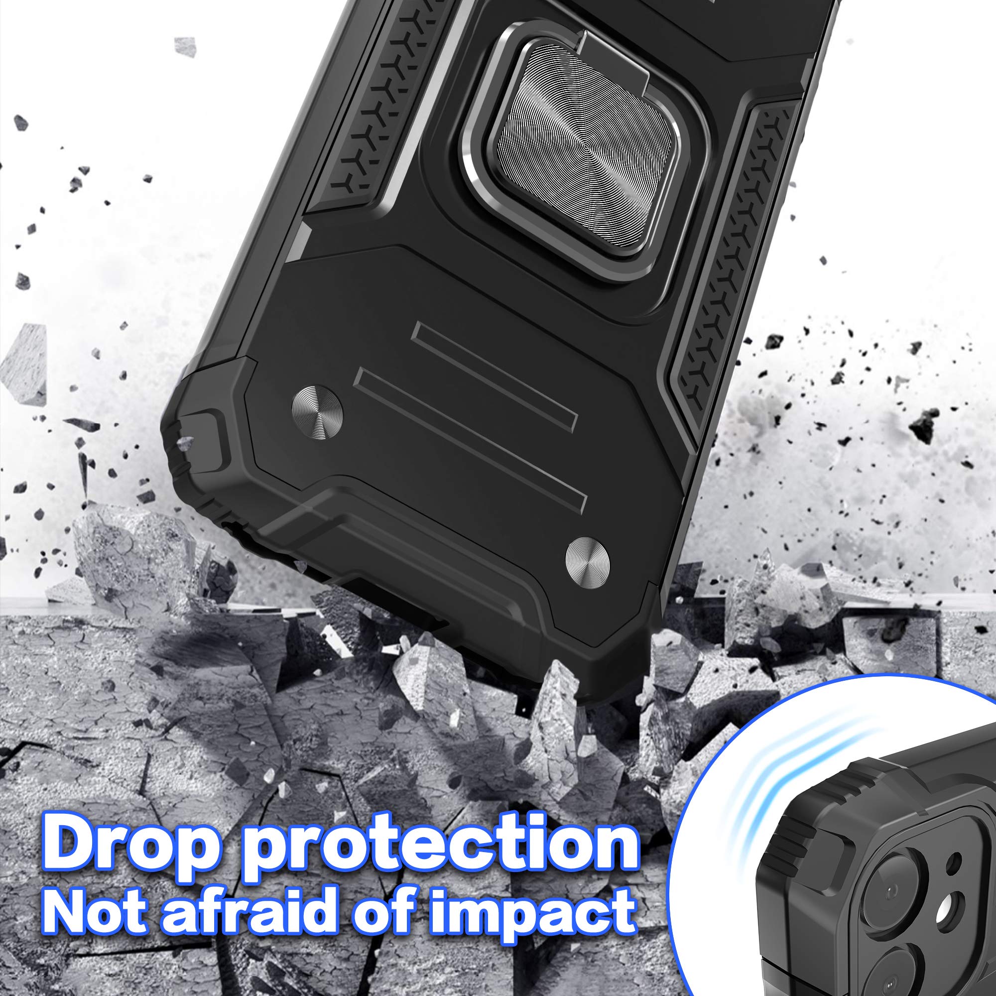 Premium Shockproof iPhone 11 Pro Max Case with Screen Protector - Heavy Duty Drop Tested Slim Protective Cover with Built-in Kickstand & Car Mount - Lightweight Durable Phone Case for iPhone 11 Pro Max (Black) - Perfect for Outdoor Activities, Travel & Daily Protection