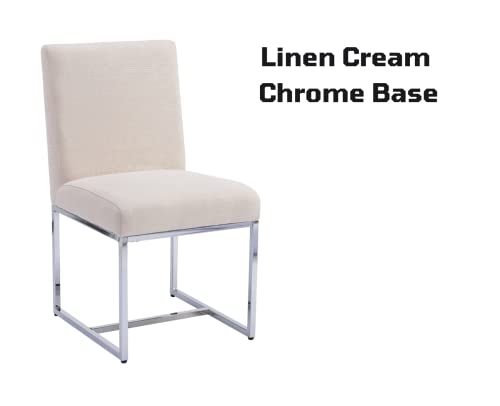 Linen Cream & Chrome Leg