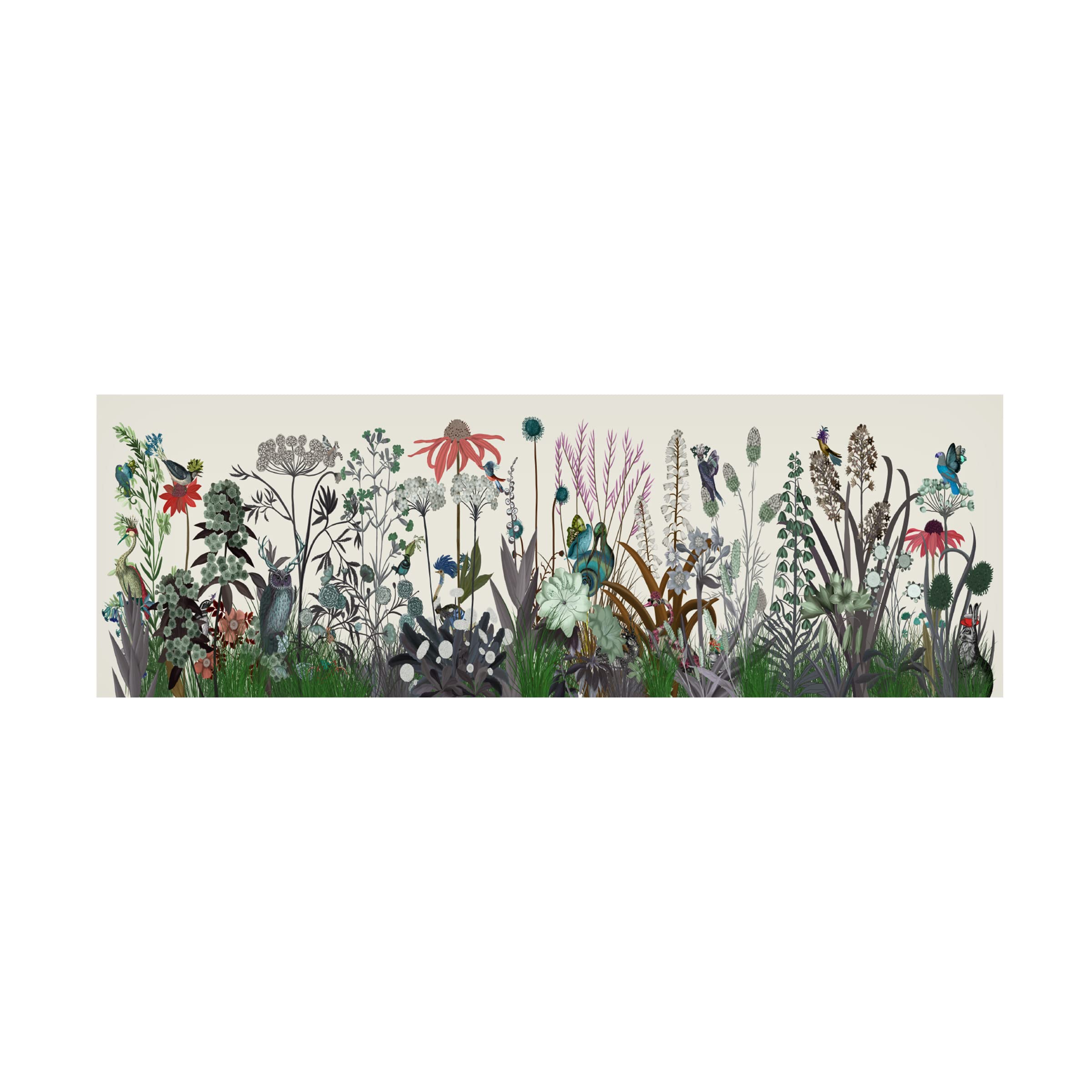 Fab Funky 'Wildflower Bloom' Canvas Wall Art Print - Vibrant Floral Home Decor for Living Room, Bedroom & Office - Ready to Hang Framed Painting