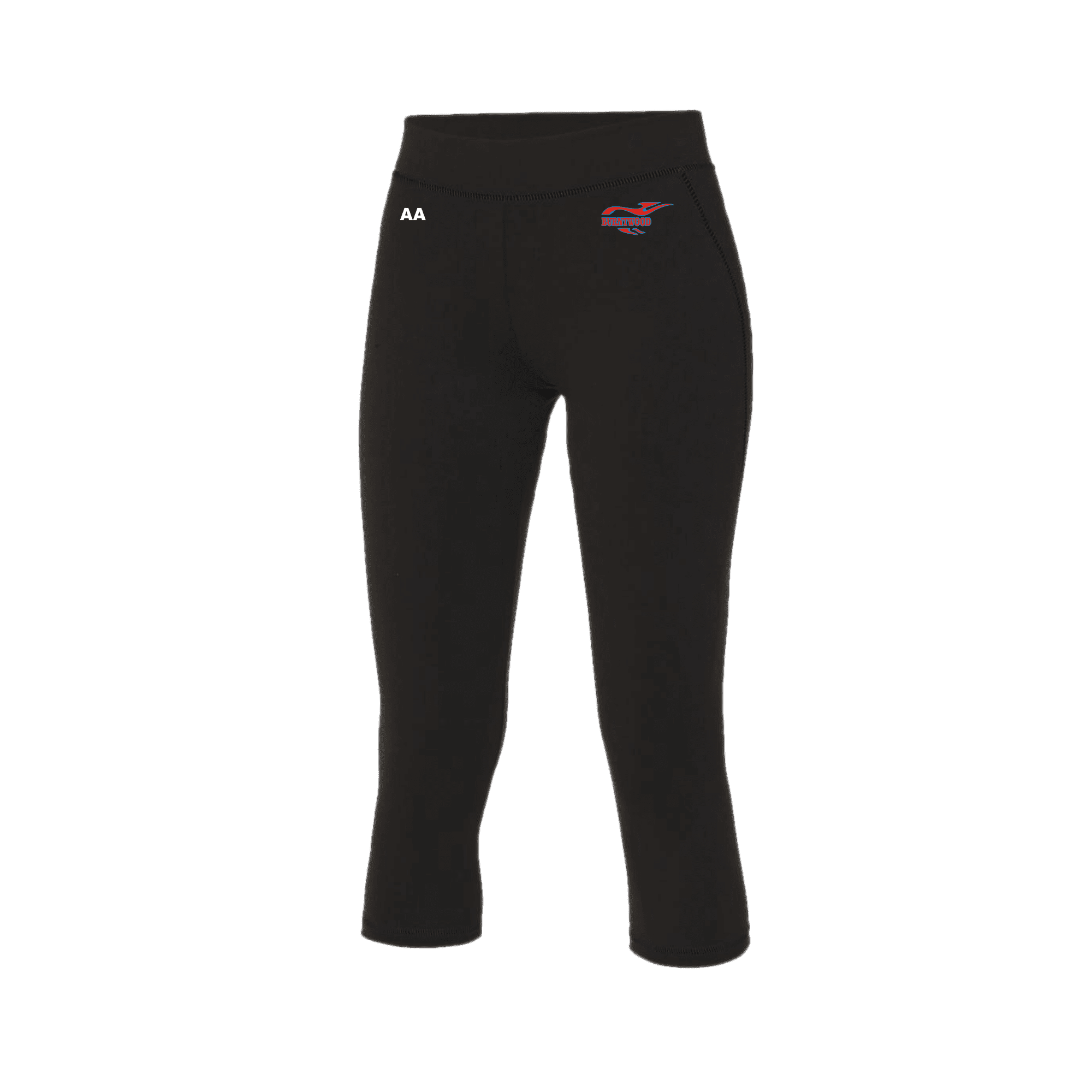 Burntwood Swimming Club Team Capri Leggings - High Performance Swim Leggings for Women - Quick Dry & UV Protection - Perfect for Swimming, Yoga & Beach Activities