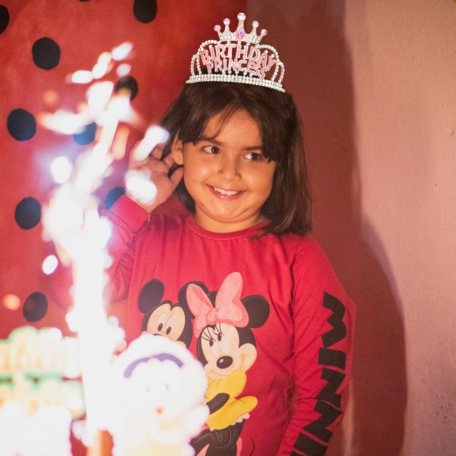 CIEHER Rose Gold & Pink Birthday Crown for Girls & Women - Princess Tiara for Birthday Parties, Decorations & Gifts | Perfect for Birthday Celebrations, Photo Shoots & Special Occasions