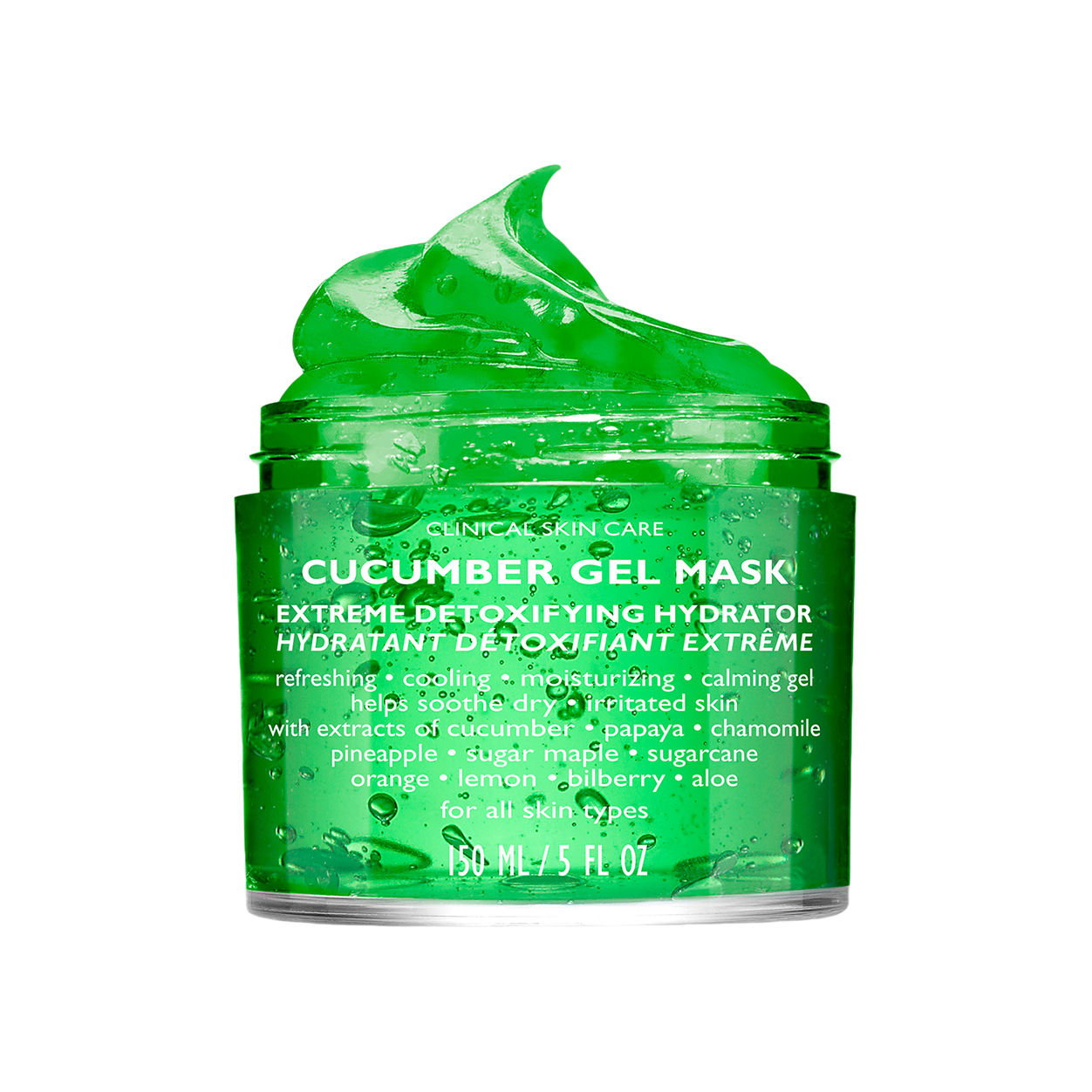 Hydrating Cucumber Gel Face Mask for Glowing Skin - Soothing & Cooling for Dry & Sensitive Skin - Perfect for Spa Nights & Self-Care Routines