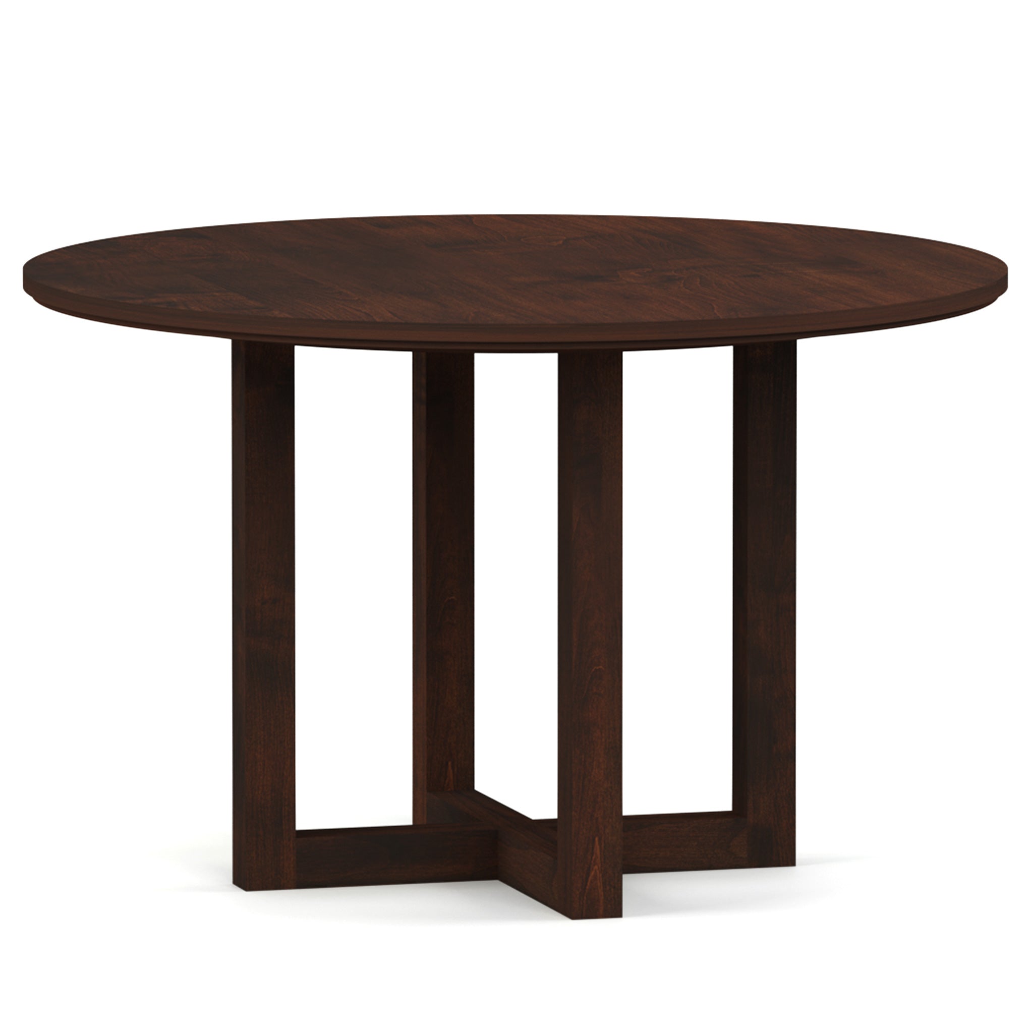 48 Inch Round Dining Table - Solid Wood Modern Kitchen Table for 6-8 People, Perfect for Family Gatherings & Dinner Parties