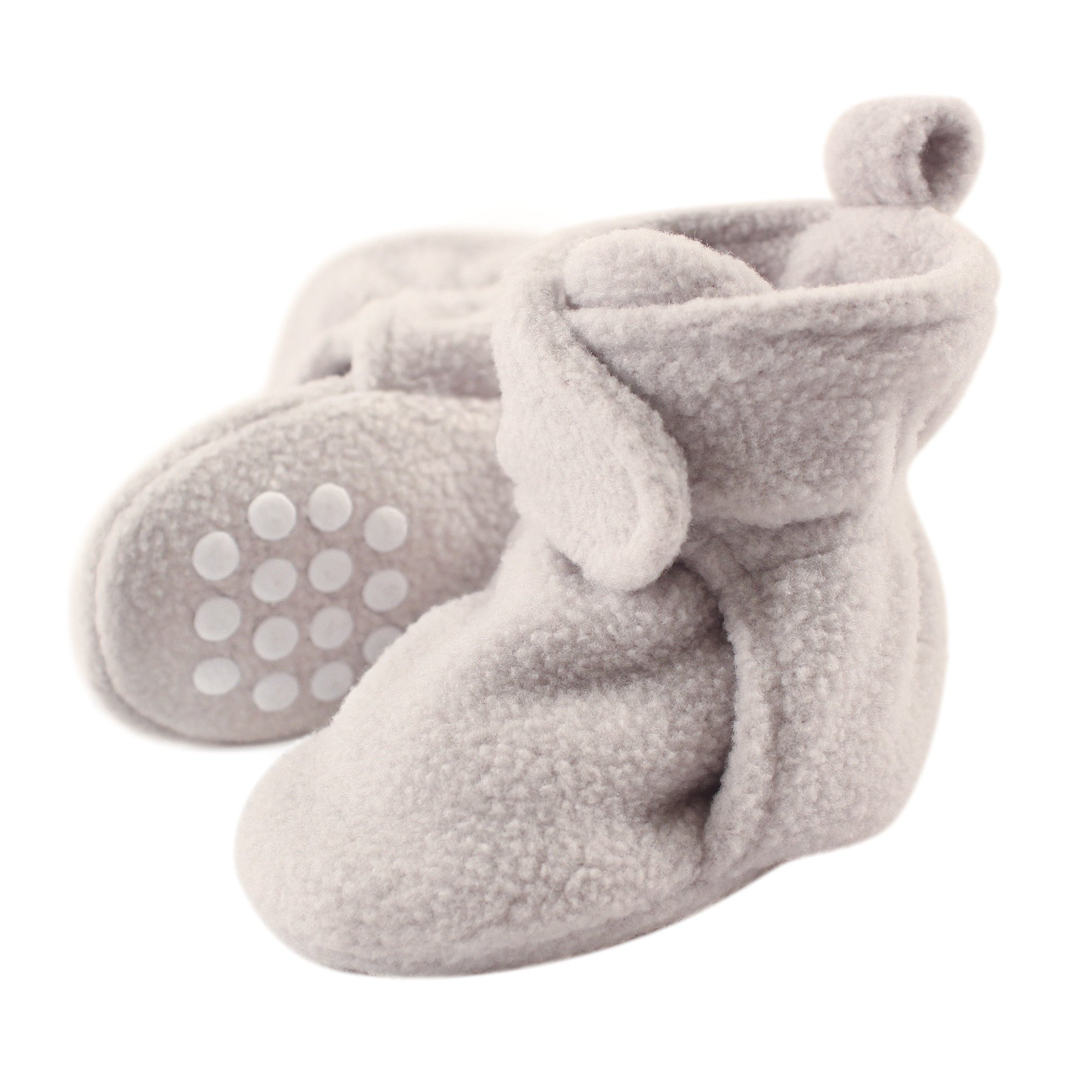 Luvable Friends Soft Fleece Baby Booties for Girls - Warm & Cozy Non-Slip Slippers for Infants & Toddlers - Perfect for Indoor Play, Winter Outfits & Photoshoots