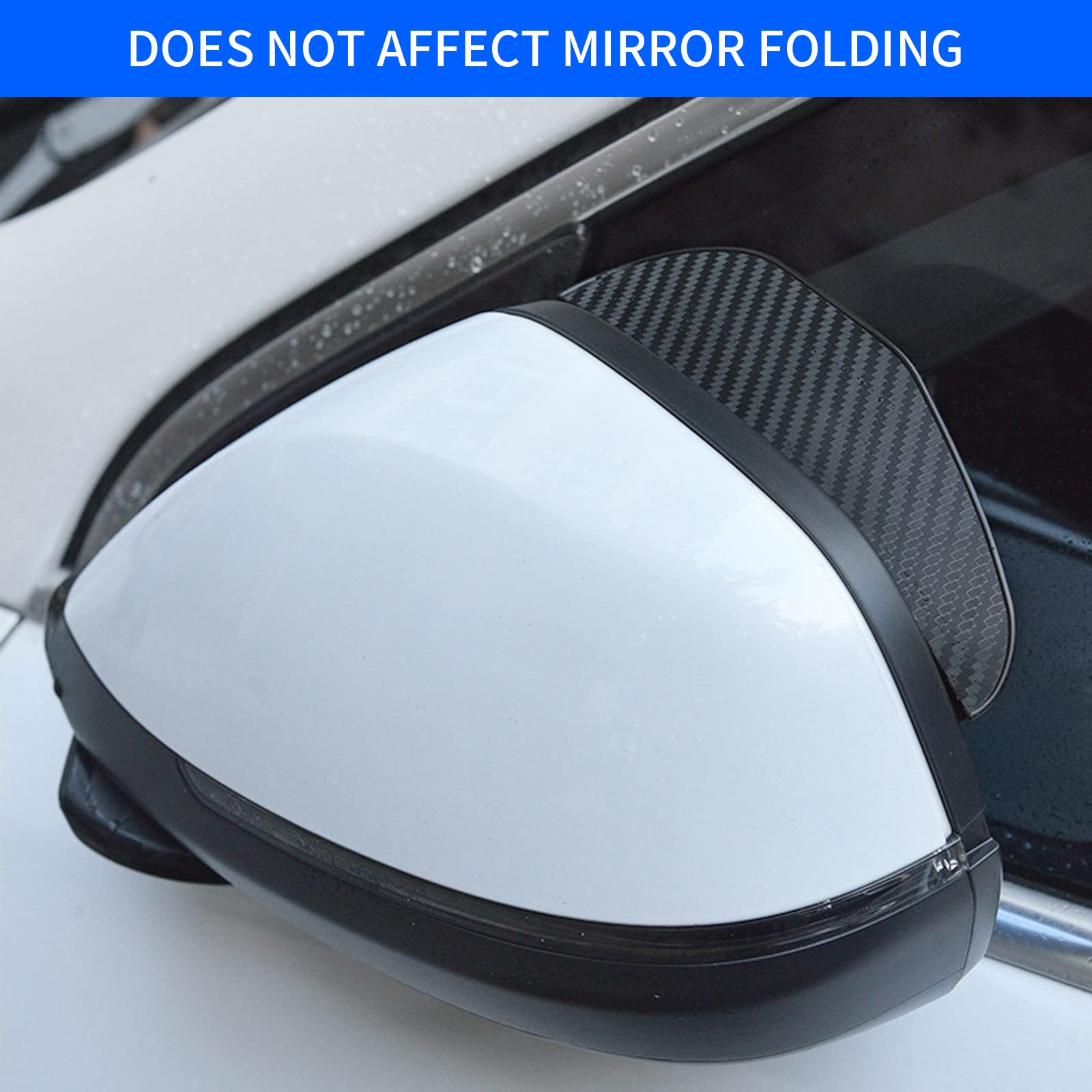 4 Pack Universal Car Side Mirror Rain Guards - Waterproof Rear View Mirror Covers for Rain, Dust, Snow & Ice Protection - Fits Most Cars, Trucks & SUVs - Perfect for All-Weather Driving & Outdoor Parking