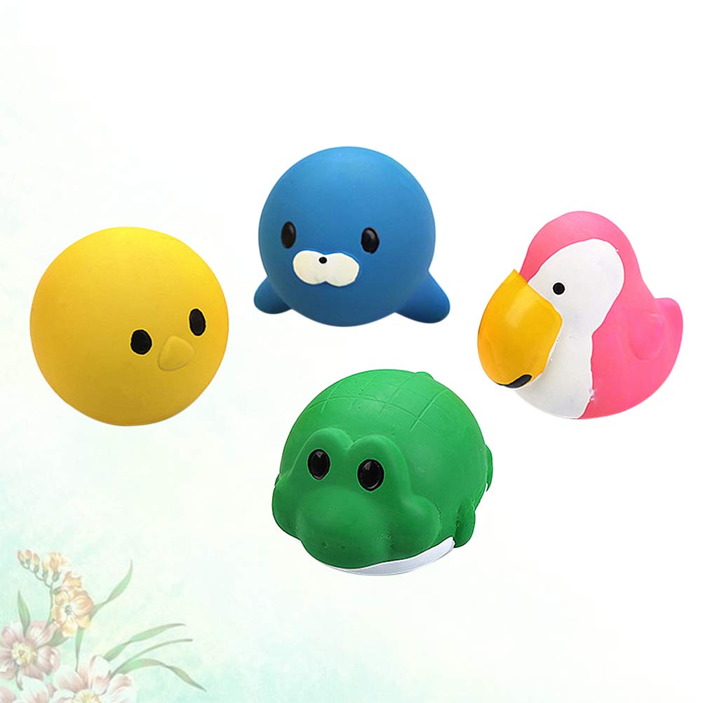 4 Pack Dog Chew Toys for Puppies & Adult Dogs - Latex Chew Balls for Teeth Cleaning, Molar Health & Playtime - Durable Pet Toys for Aggressive Chewers, Interactive Play & Training - Perfect for Indoor & Outdoor Use