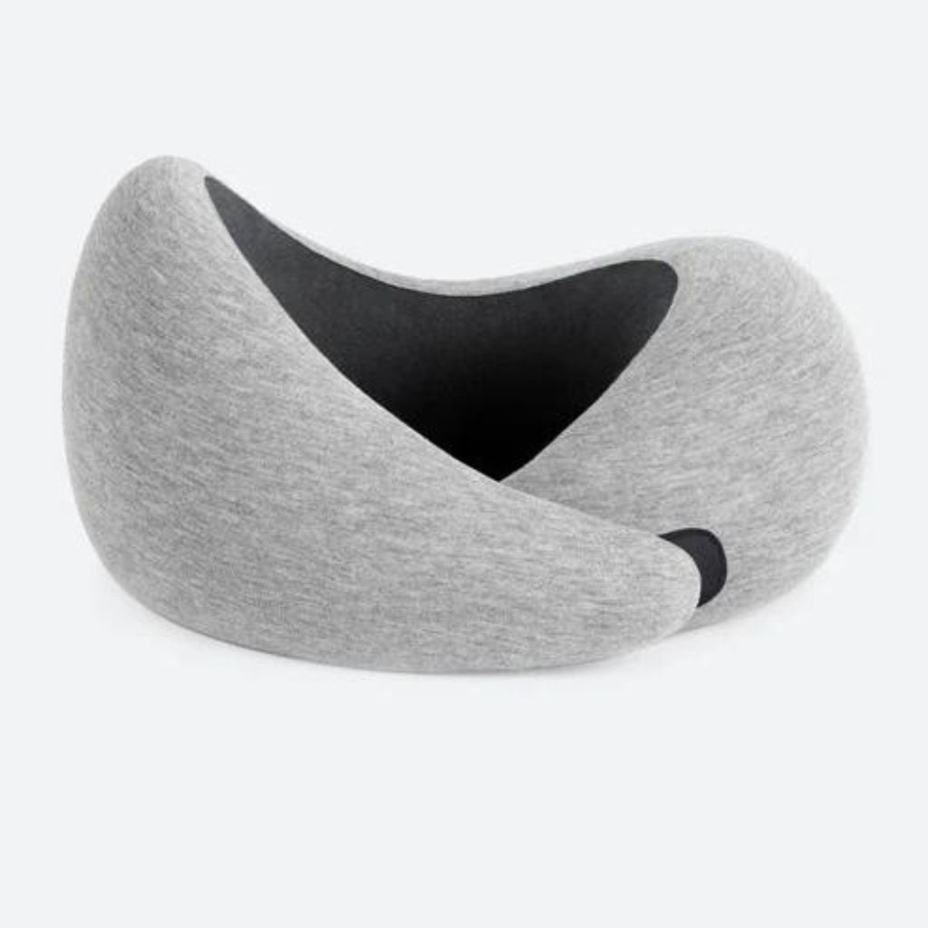 OstrichPillow Go Neck Pillow - Midnight Grey Travel Pillow for Airplane, Car & Office - Comfortable & Portable Neck Support for Sleeping on the Go