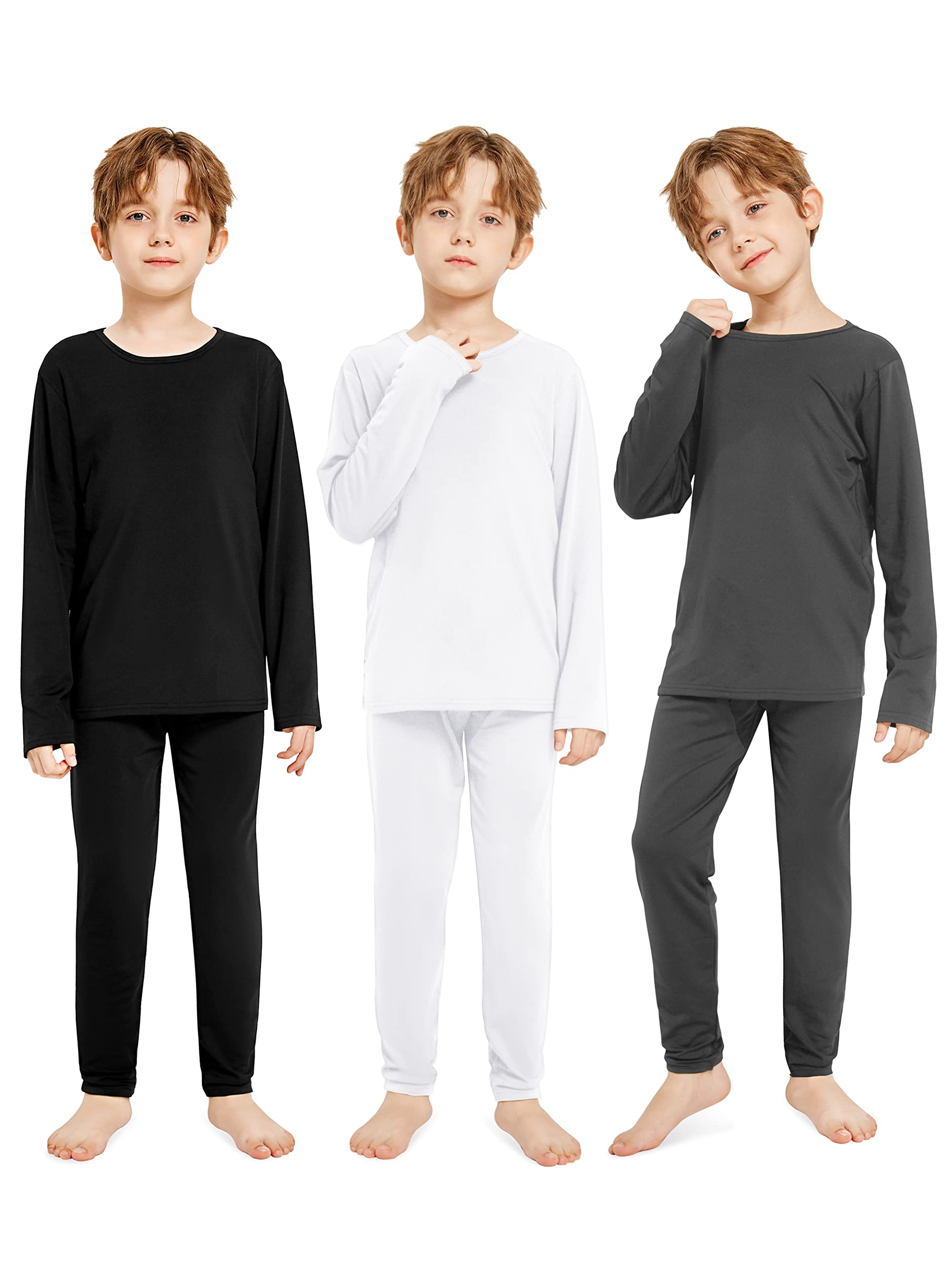 Resinta Boys Thermal Underwear Set - Warm & Soft Top & Long Johns for Winter