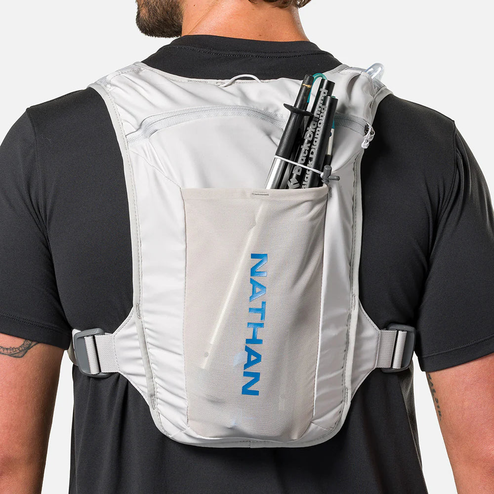 QuickStart 3.0 4L Hydration Backpack - Lightweight Water Bladder Pack for Hiking, Running & Outdoor Sports (Black/Reflective Silver)