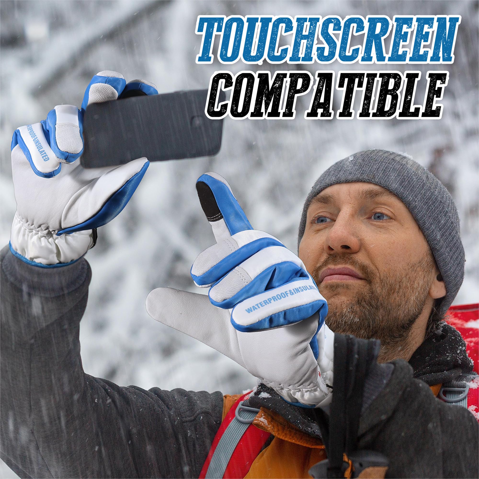 Women's 3M Thinsulate Waterproof Winter Gloves - Warm for Skiing, Hiking & Outdoor Work
