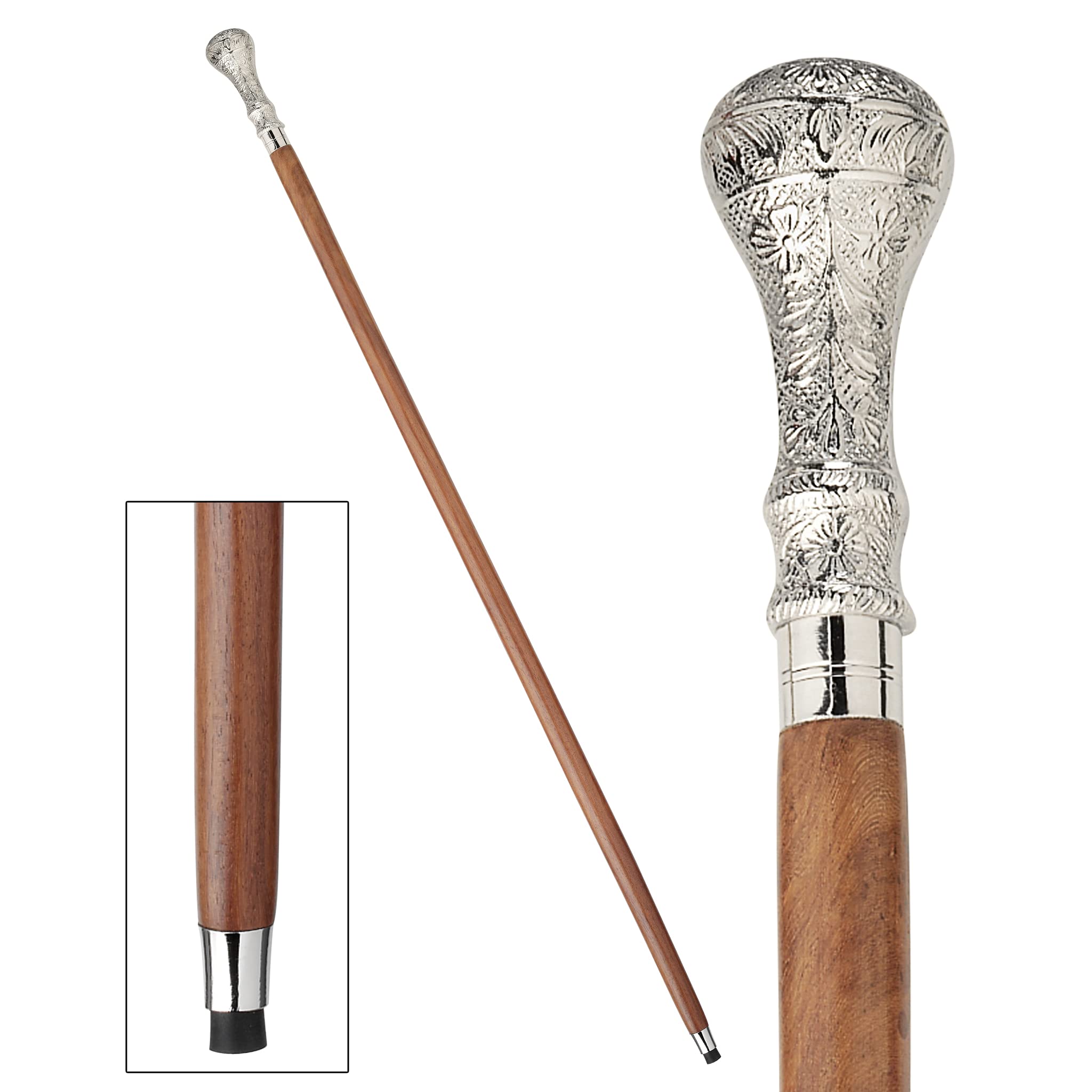 Design Toscano Edwardian Walking Cane - Elegant Vintage Style Walking Stick for Men & Women - Perfect for Costumes, Theater, Historical Reenactments & Fashion Accessories