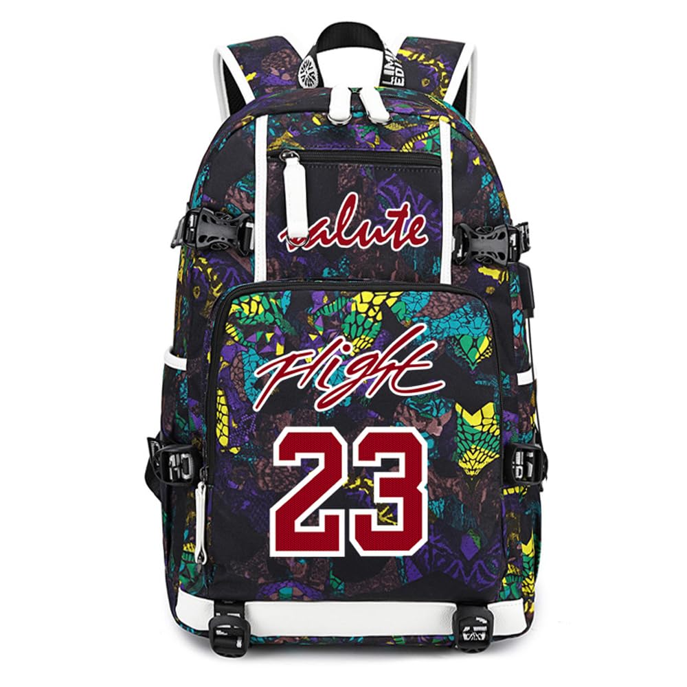 Basketball Player 23 Multifunctional Backpack - Durable Travel Daypack for Men & Women, Laptop Bag for Work & School - Perfect for Sports Fans, Gym, Commuting & Outdoor Activities