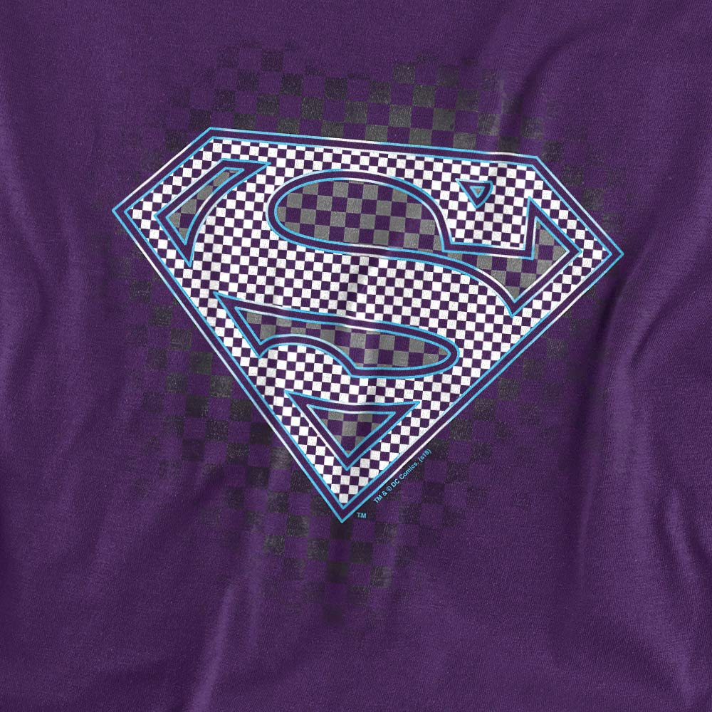 Superman Checkerboard Graphic T-Shirt for Men & Women | Unisex Cotton Tee | Casual Wear, Cosplay & Superhero Fan Gifts
