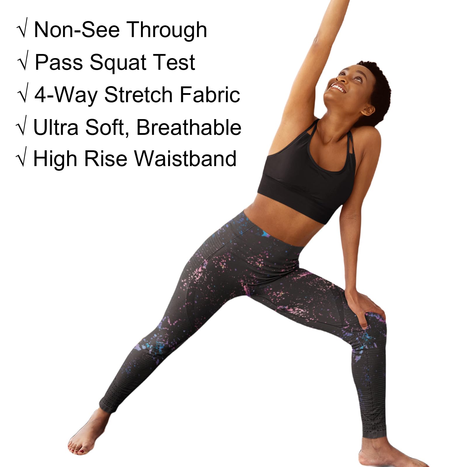 Cerburny High Waisted Yoga Pants for Women - Tummy Control Workout Leggings, Gym Athletic Spandex Pants | Perfect for Yoga, Running & Everyday Wear