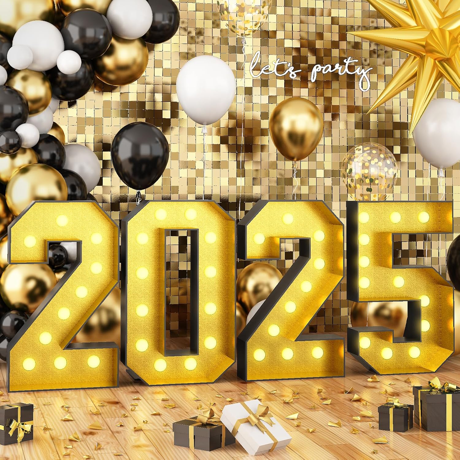 2025 Marquee Numbers - Premium LED Light Up Display for Events, Parties & Weddings | Waterproof & Reusable for Indoor & Outdoor Celebrations