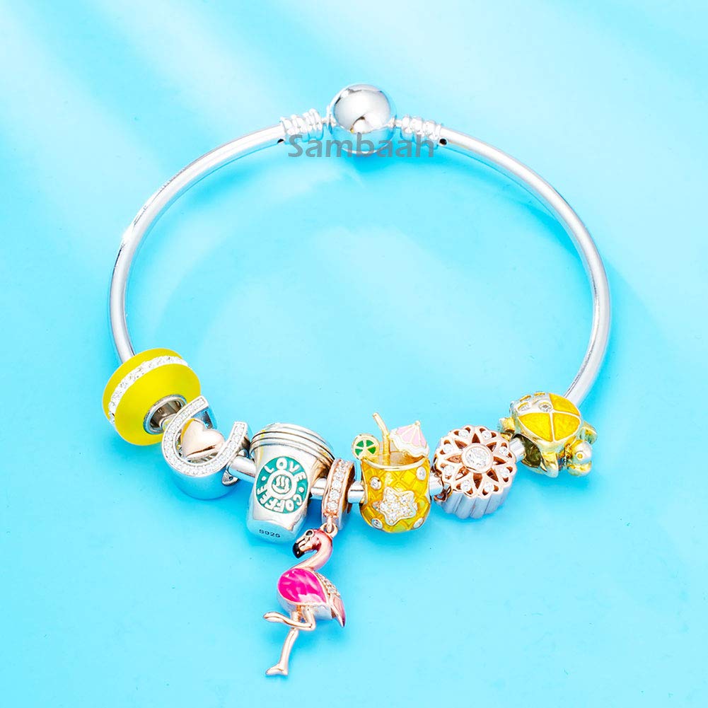 Sterling Silver Coffee Cup Charm - I Love Coffee Mug Charm Bracelet Bead for Women & Men - Perfect Gift for Coffee Lovers - Great for Bracelets, Necklaces & DIY Jewelry Making