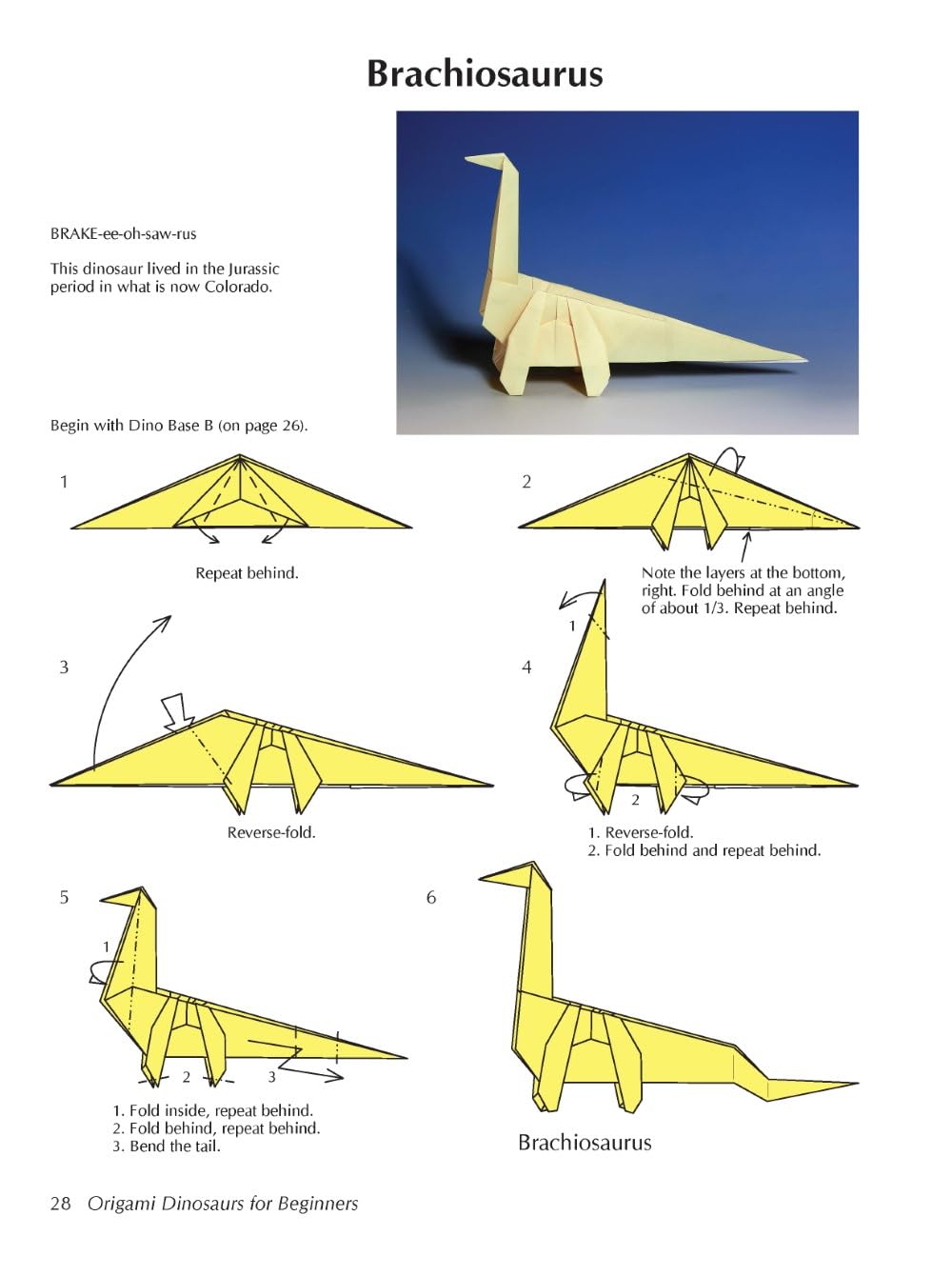Origami Dinosaurs for Beginners - Easy Step-by-Step Paper Folding Kit for Kids & Adults | Creative DIY Craft Project for Home Decor, Party Favors & Educational Fun | Dover Crafts Origami & Papercrafts
