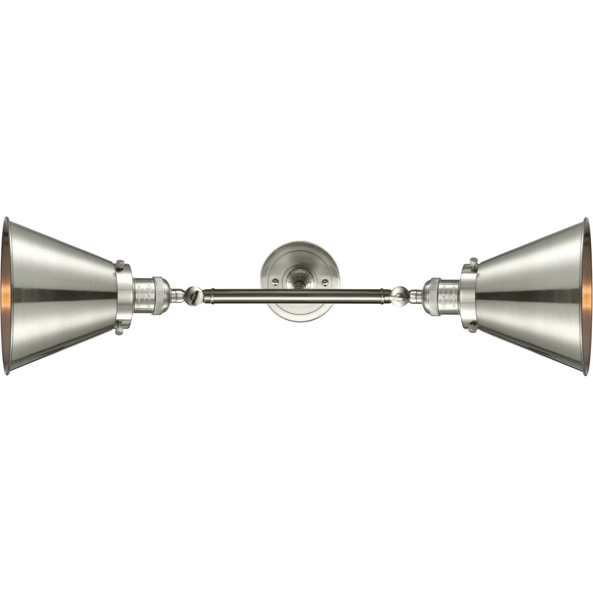 Innovations 208L-SN-M13-SN-LED 2 Light Vertical Bathroom Vanity Light Fixture in Brushed Satin Nickel - Perfect for Modern Bathroom, Powder Room and Spa Lighting Upgrade
