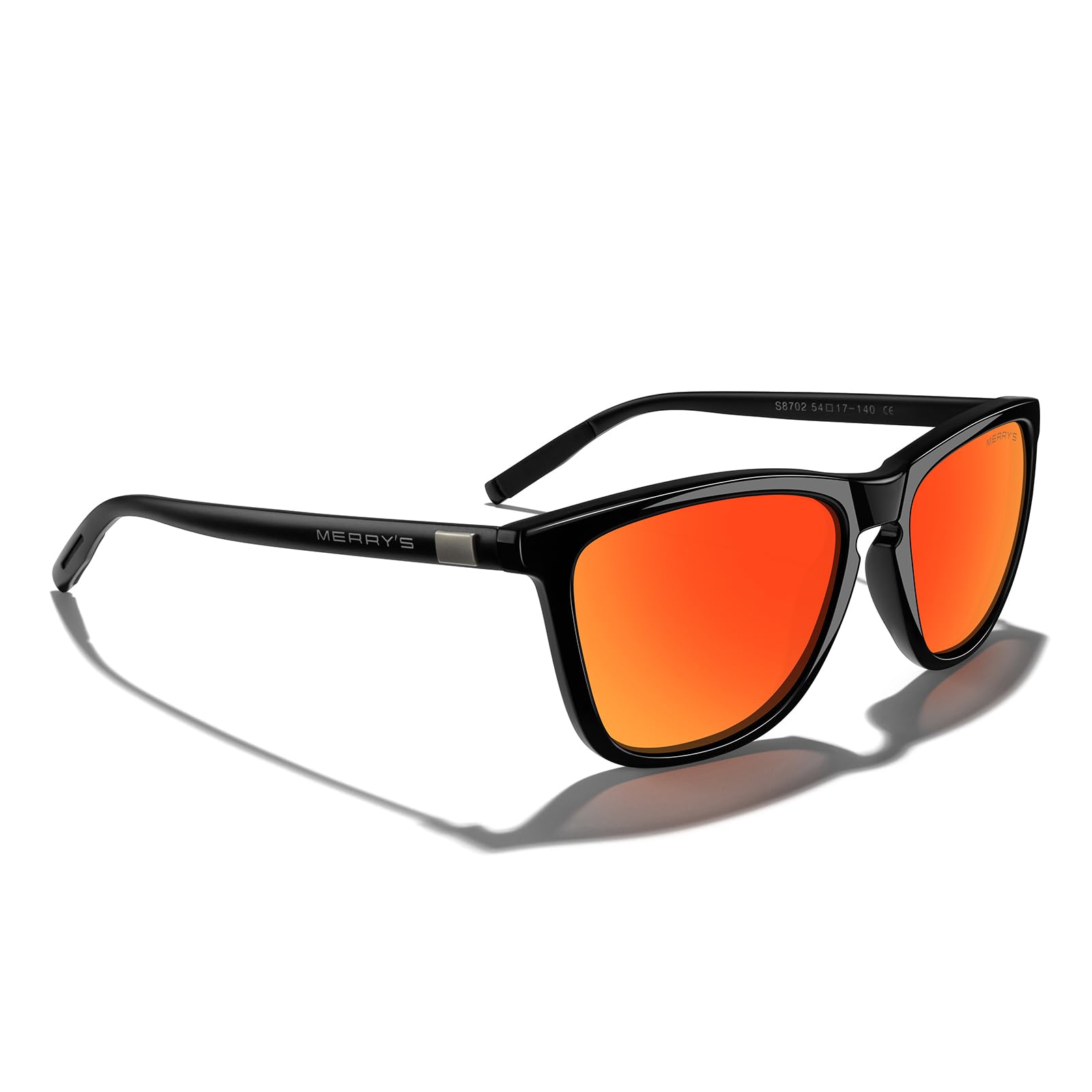 Stylish MERRY'S Unisex Polarized Sunglasses for Women & Men - Classic Retro Designer Frame with Durable Aluminum Legs - Perfect for Driving, Beach & Outdoor Activities