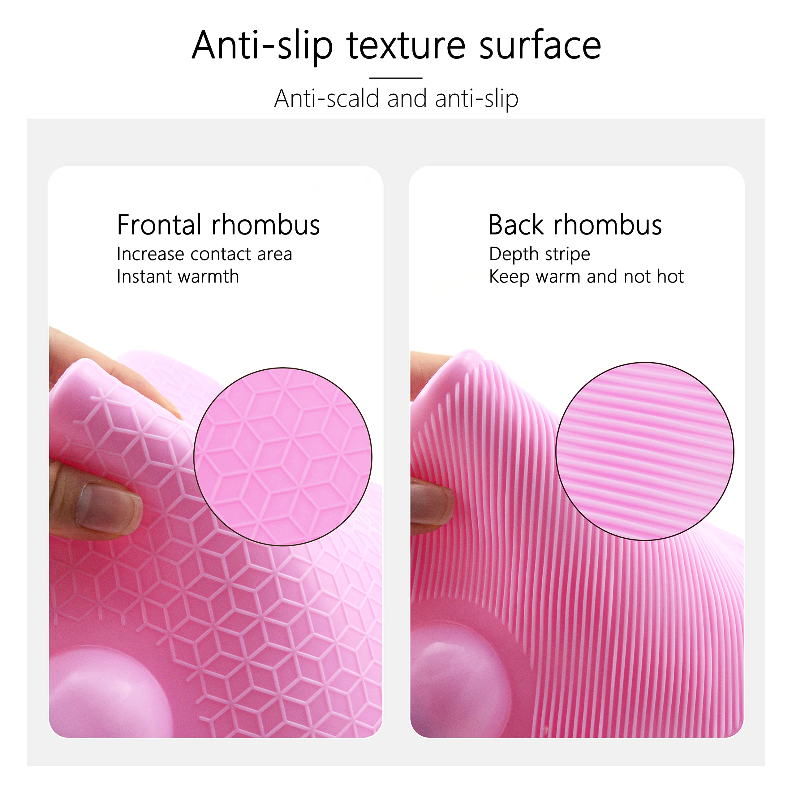 650ml Yellow Hot Water Bottle with Soft Removable Wool Cover - Leak-Proof PVC for Pain Relief, Hot/Cold Therapy - Perfect for Hand/Foot Warming, Bed Warmer & Menstrual Cramp Relief