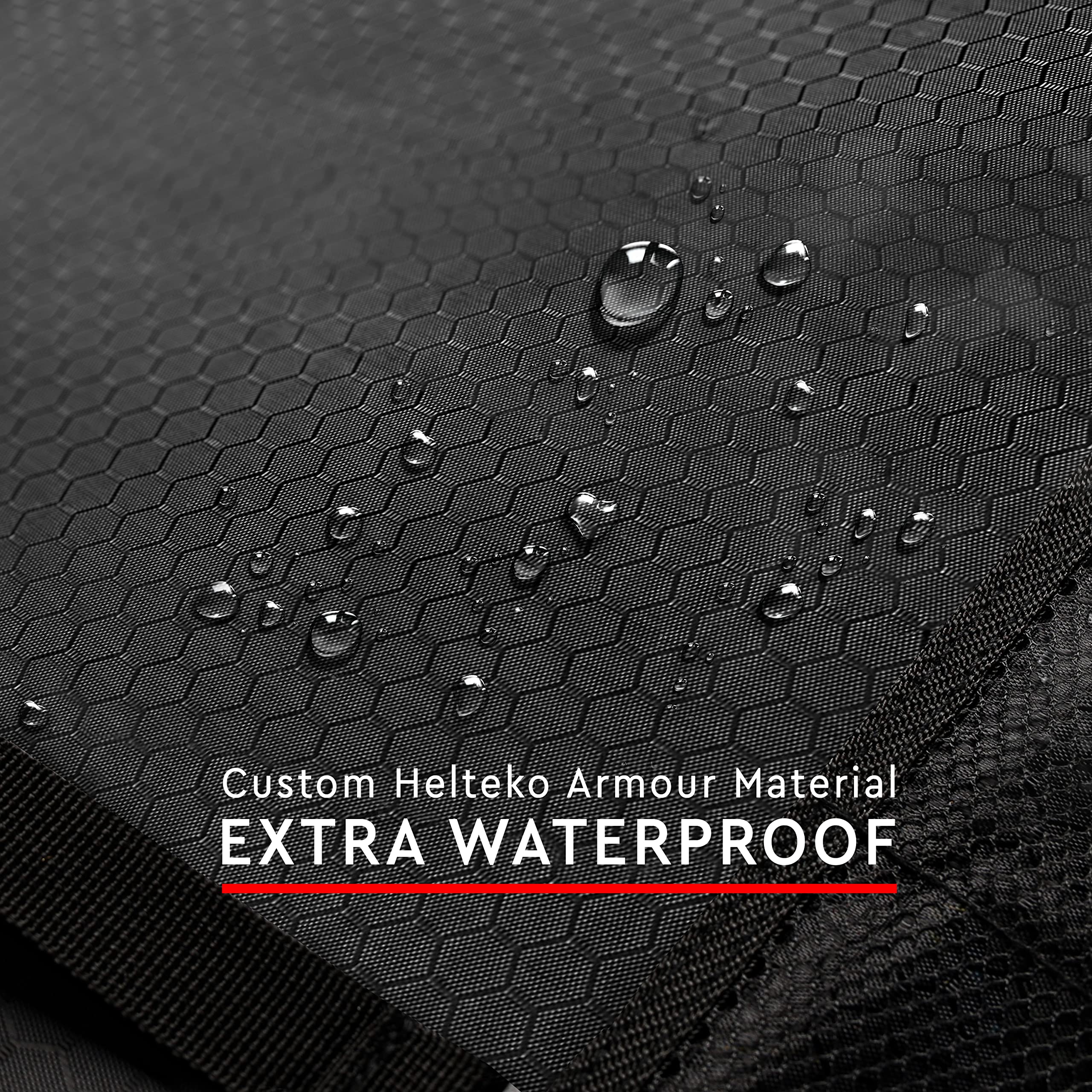 Helteko 2 Pack Premium Car Back Seat Protector - Extra Large Waterproof Kick Mats for Kids, Dirt & Mud Protection with Mesh Pockets - Ideal for Family Travel, Road Trips & Daily Commute