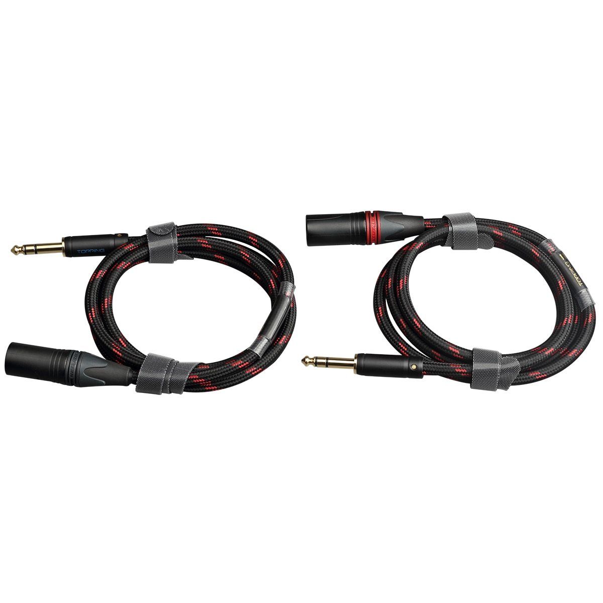 TOPPING TCT2 3 Pin Male XLR to 6.35mm TRS Balanced Audio Cable - High-Quality OCC Copper Wire for Professional Studio Equipment, DJ Mixers, and Live Sound Systems