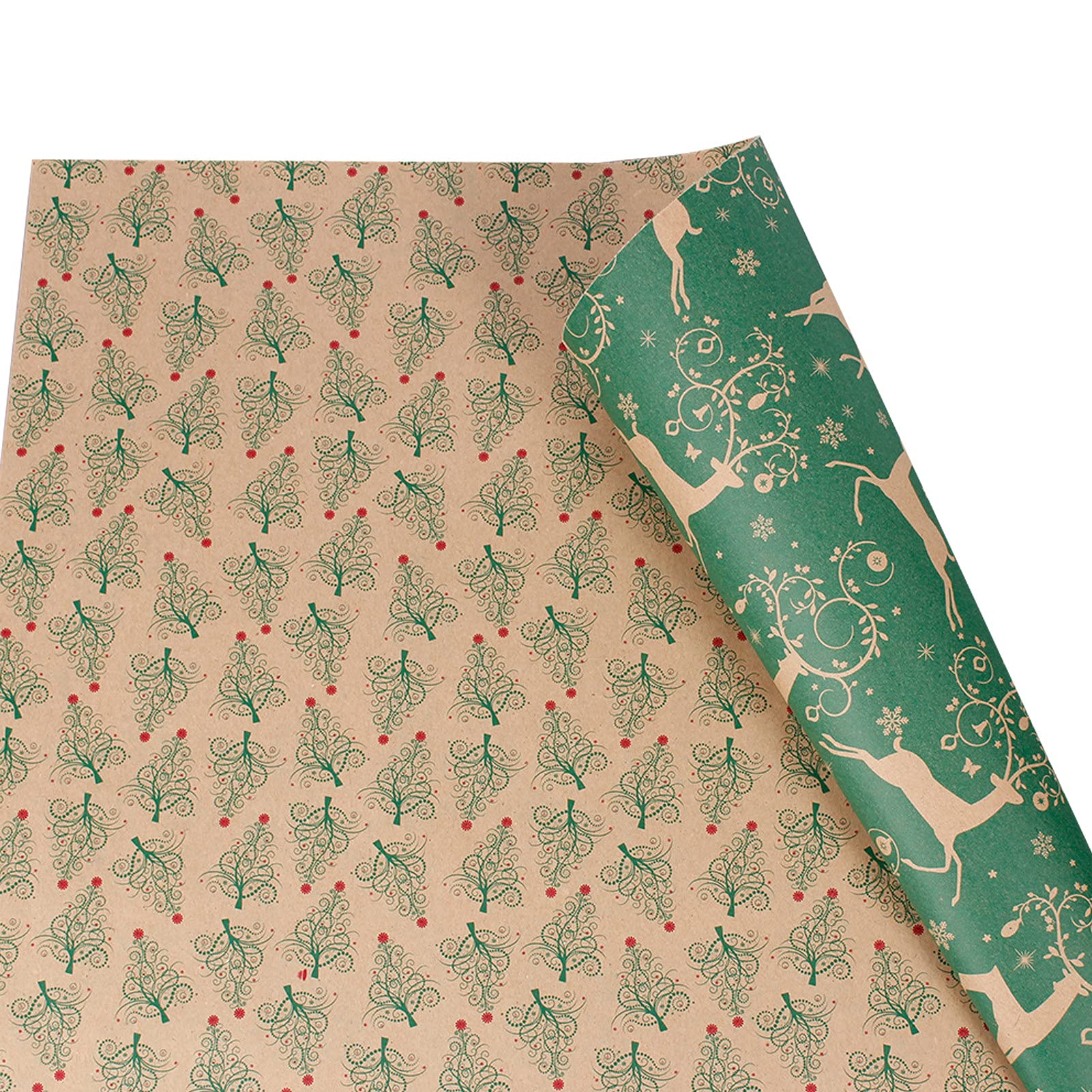 10Pcs Eco-Friendly Kraft Wrapping Paper Set - Durable, Christmas-Themed Gift Wrap for Holiday Presents, Home Decor & Party Supplies | Perfect for Xmas, Birthdays, Weddings & DIY Crafts