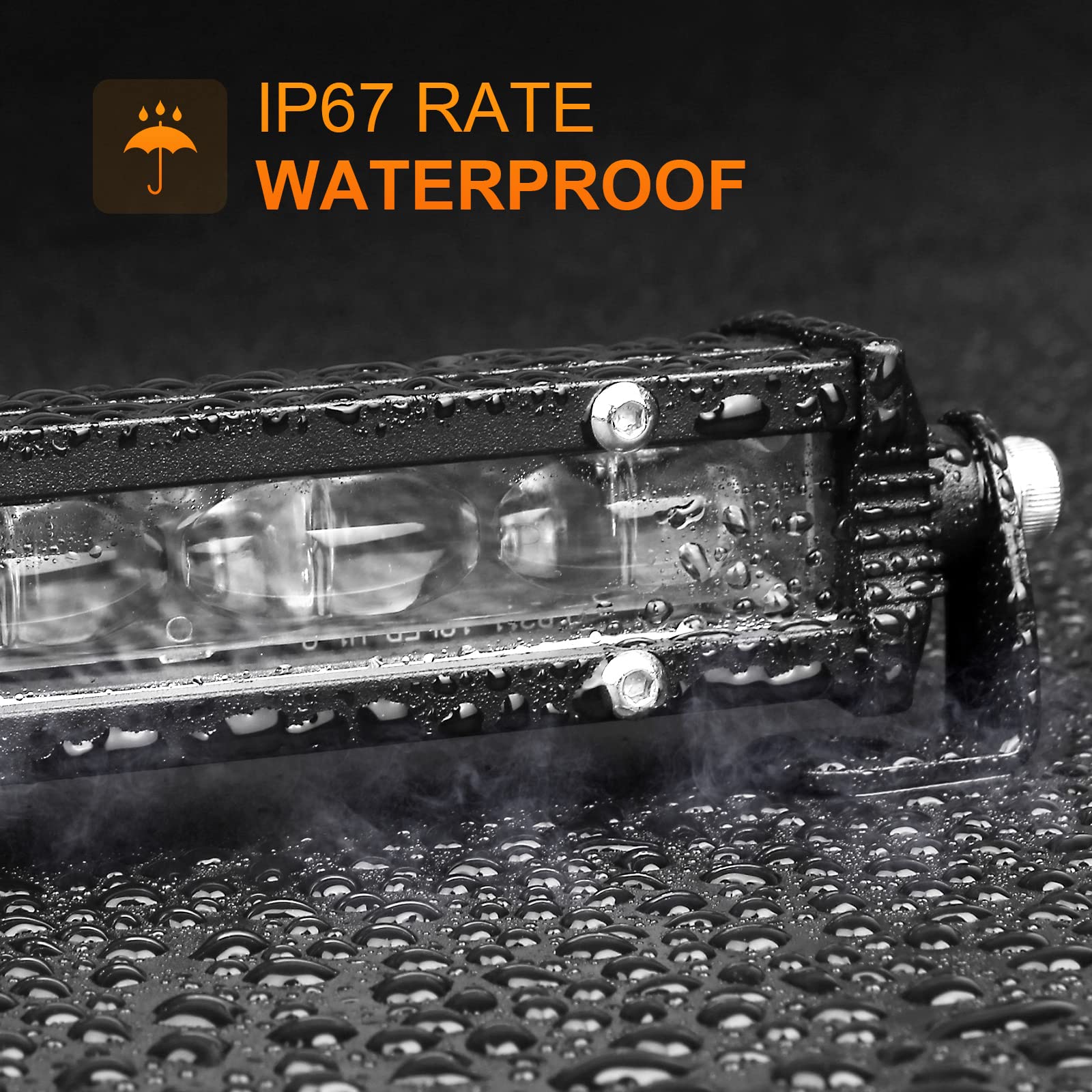 19-Inch Single-Row LED Light Bar - Slim Offroad Driving Lights with 6D Reflectors (Combo Beam) for Trucks, Cars, SUVs, ATVs, UTVs & Boats | Perfect for Off-Roading, Camping & Night Driving Adventures